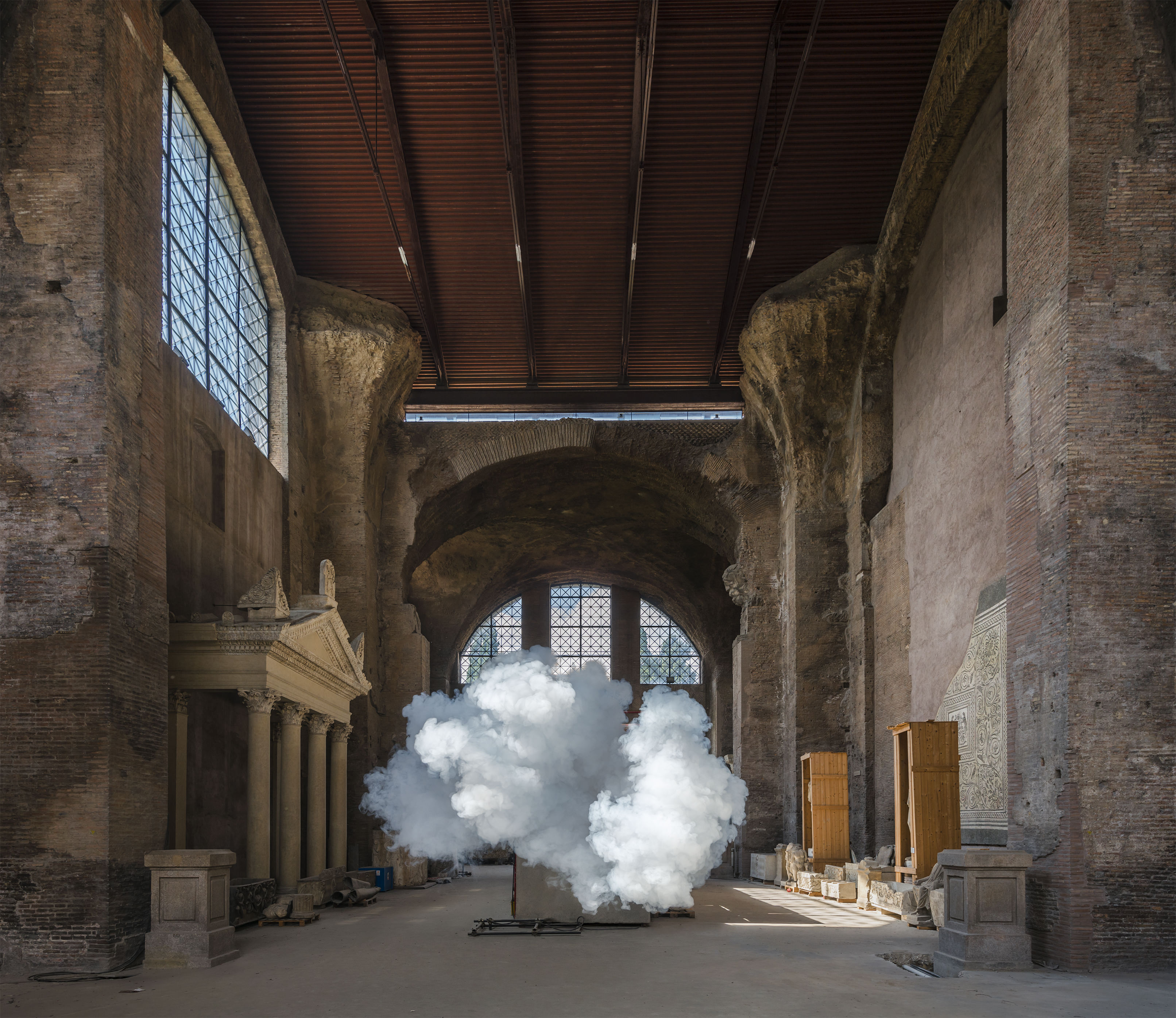 Berndnaut Smilde, Nimbus Diocleziano Aula V, 2018, digital C-type print mounted on aluminium with subframe, 75 x 87 : 125 x 144 cm, Ed. of 6 + 2 AP