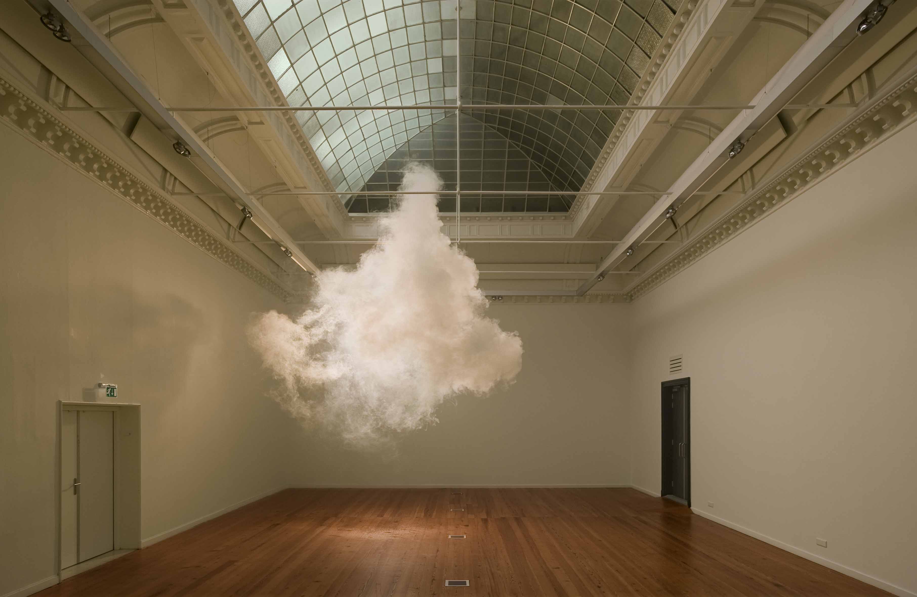 Berndnaut Smilde, Nimbus Minerva, 2012, cloud in room, lambda print on diabond, Photo Cassander Eeftinck Schattenkerk