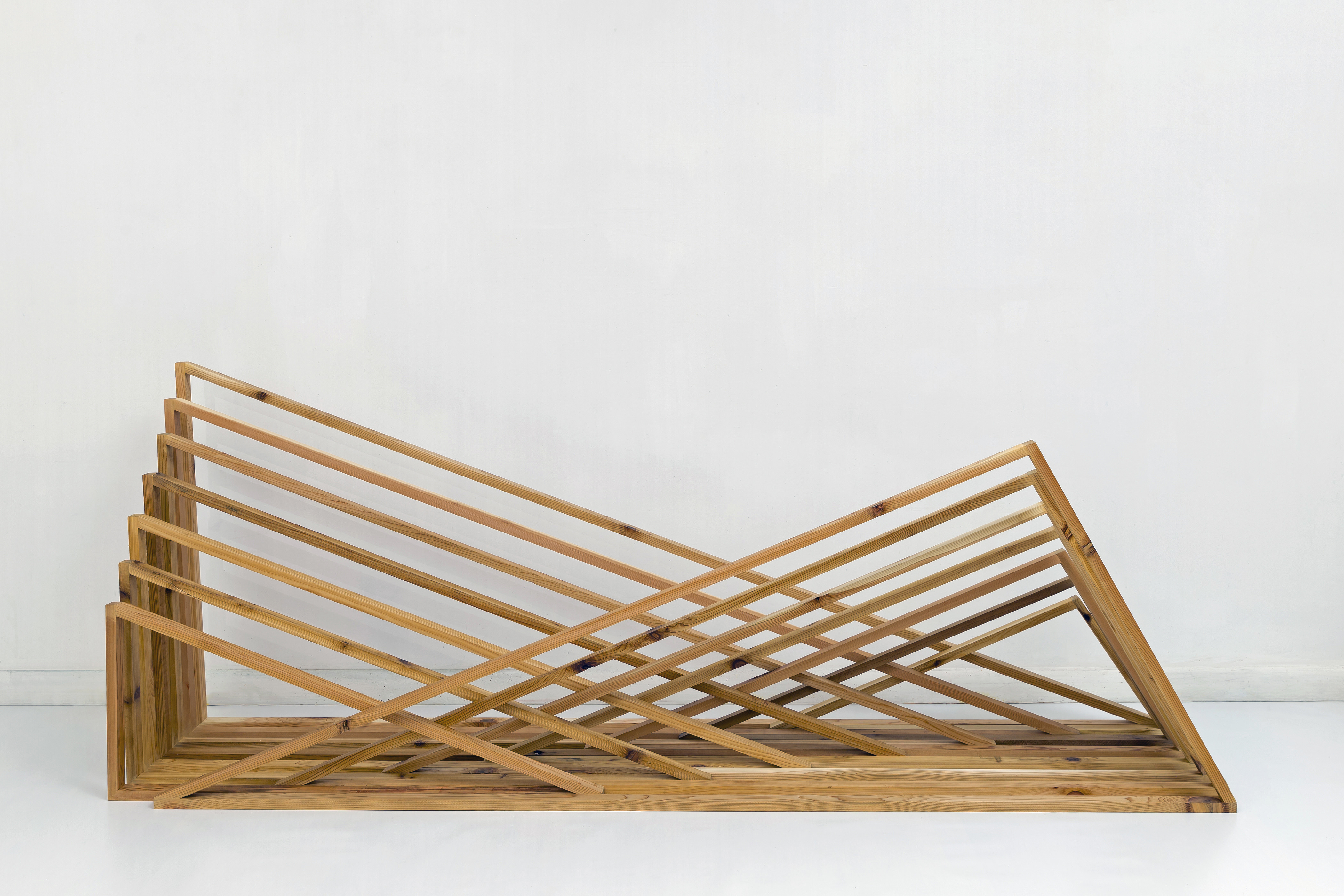 Rebecca Ward, soulmates, 2015, cedar and hardware, 87 x 33.5 x 21 in