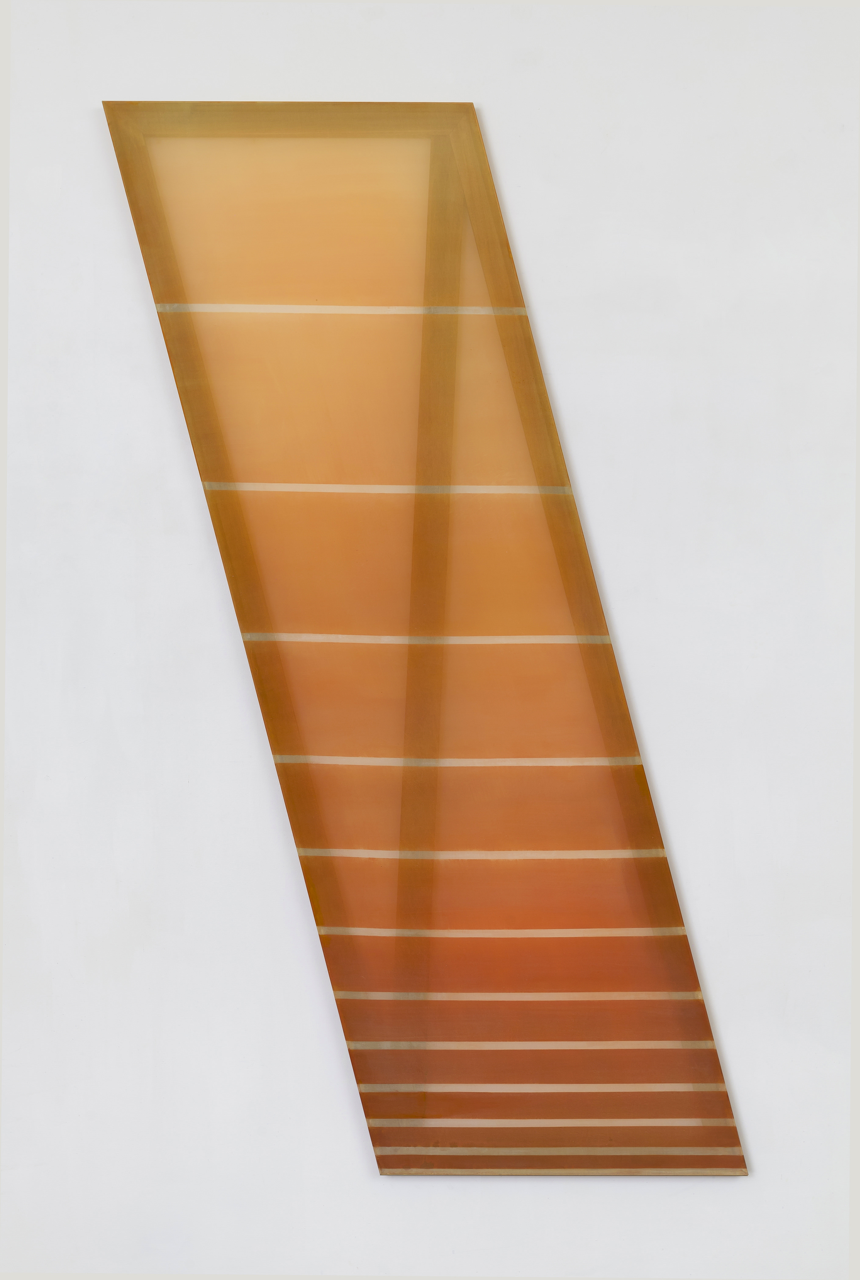 Rebecca Ward, (sunrise), 2015, dye on silk, 78 x 26 in