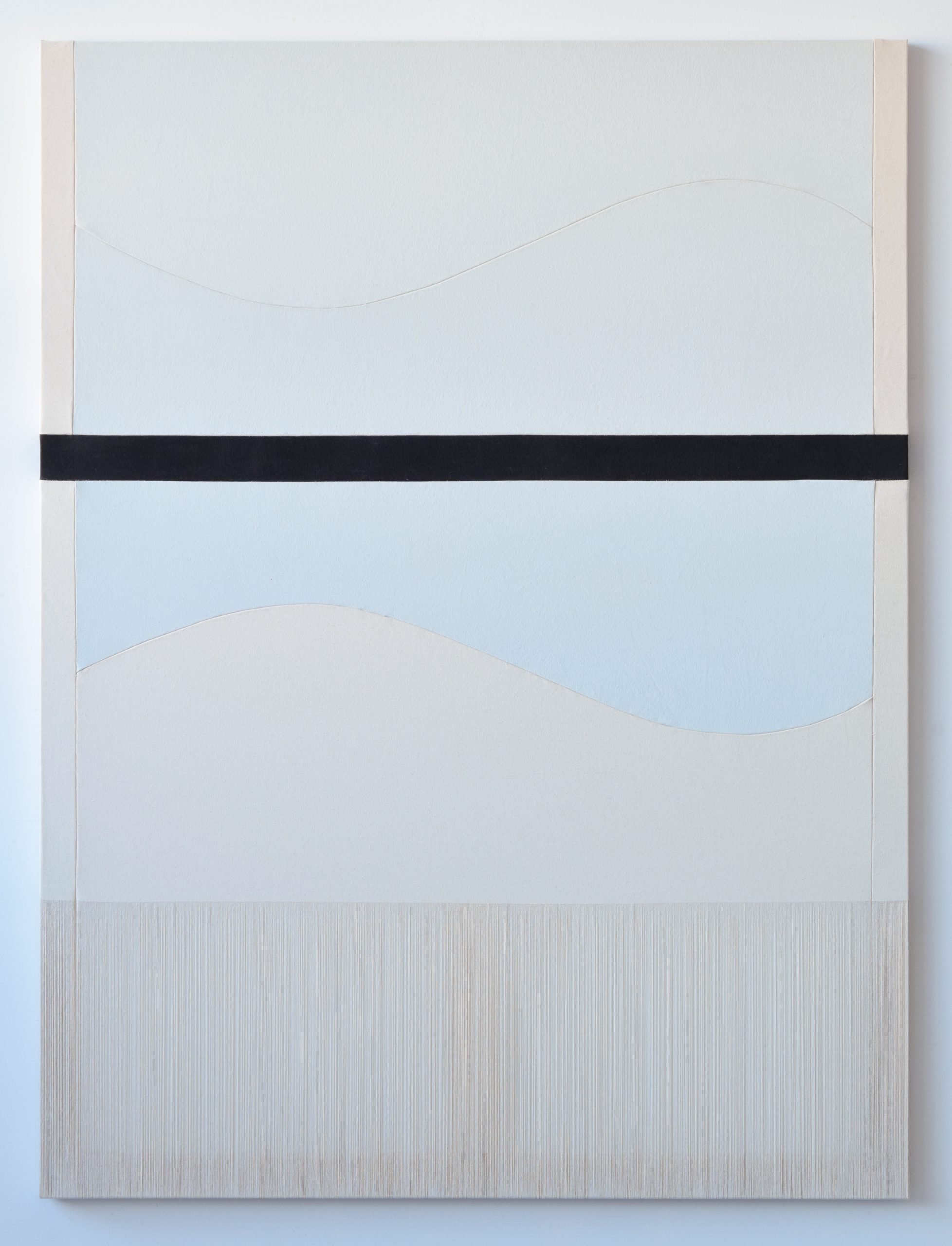 Rebecca Ward, sideways, 2019, acrylic on stitched canvas, 64 x 48 in, 162.6 x 121.9 cm, (RWa302536)