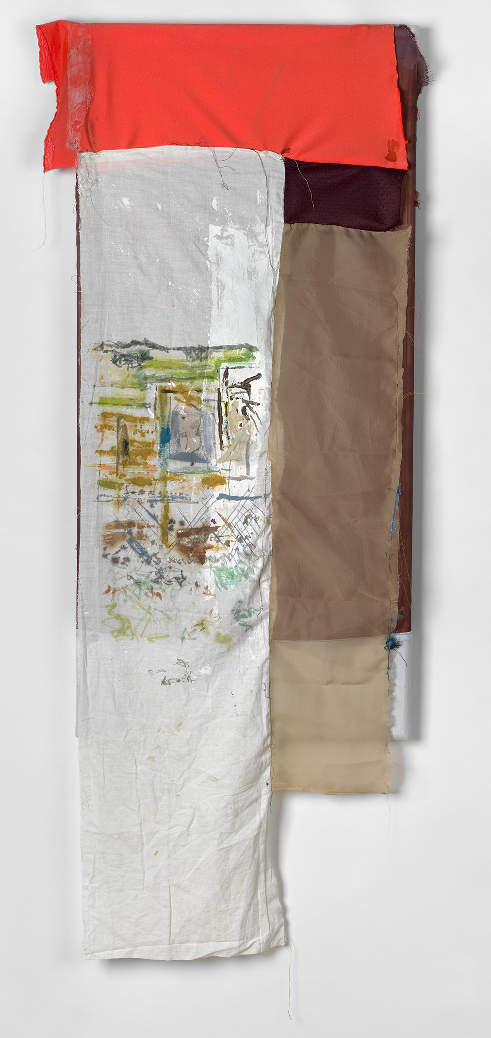 Tameka Jenean Norris, Gaston Point #1, 2014 oil paint, and acrylic paint on fabric 38 ✕ 18 in