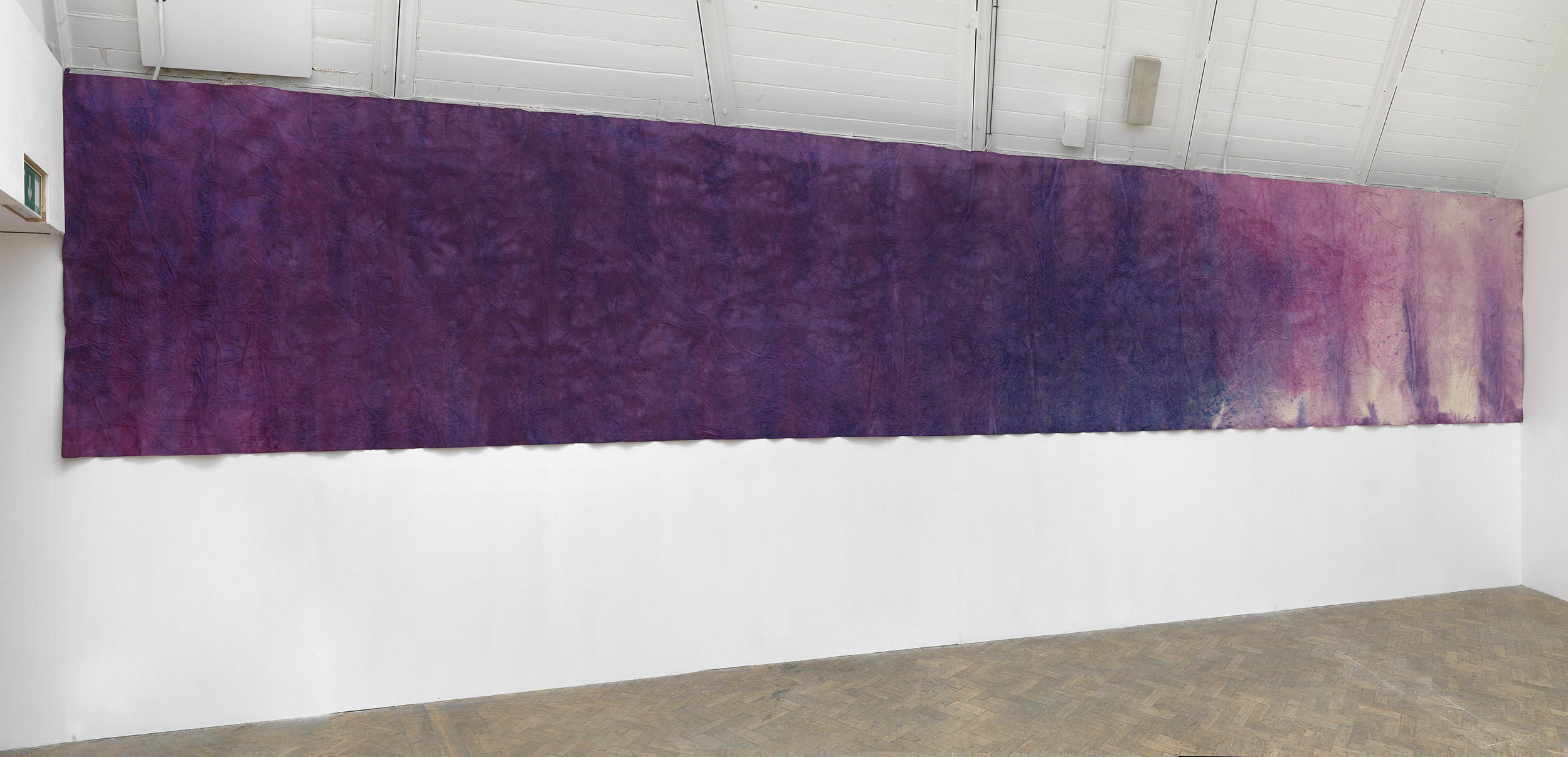 Ziggy Grudzinskas, Can It Be That It Was All So Simple Then?, 2014 185 ✕ 900 cm / 9 min 49 secs acrylic on canvas / video loop