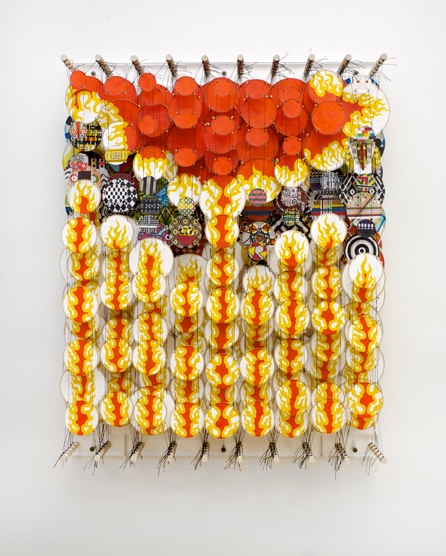 Jacob Hashimoto, The Father of All Dragonslayers, 2012, bamboo, paper, dacron, acrylic, 92 x 72 x 20 cm