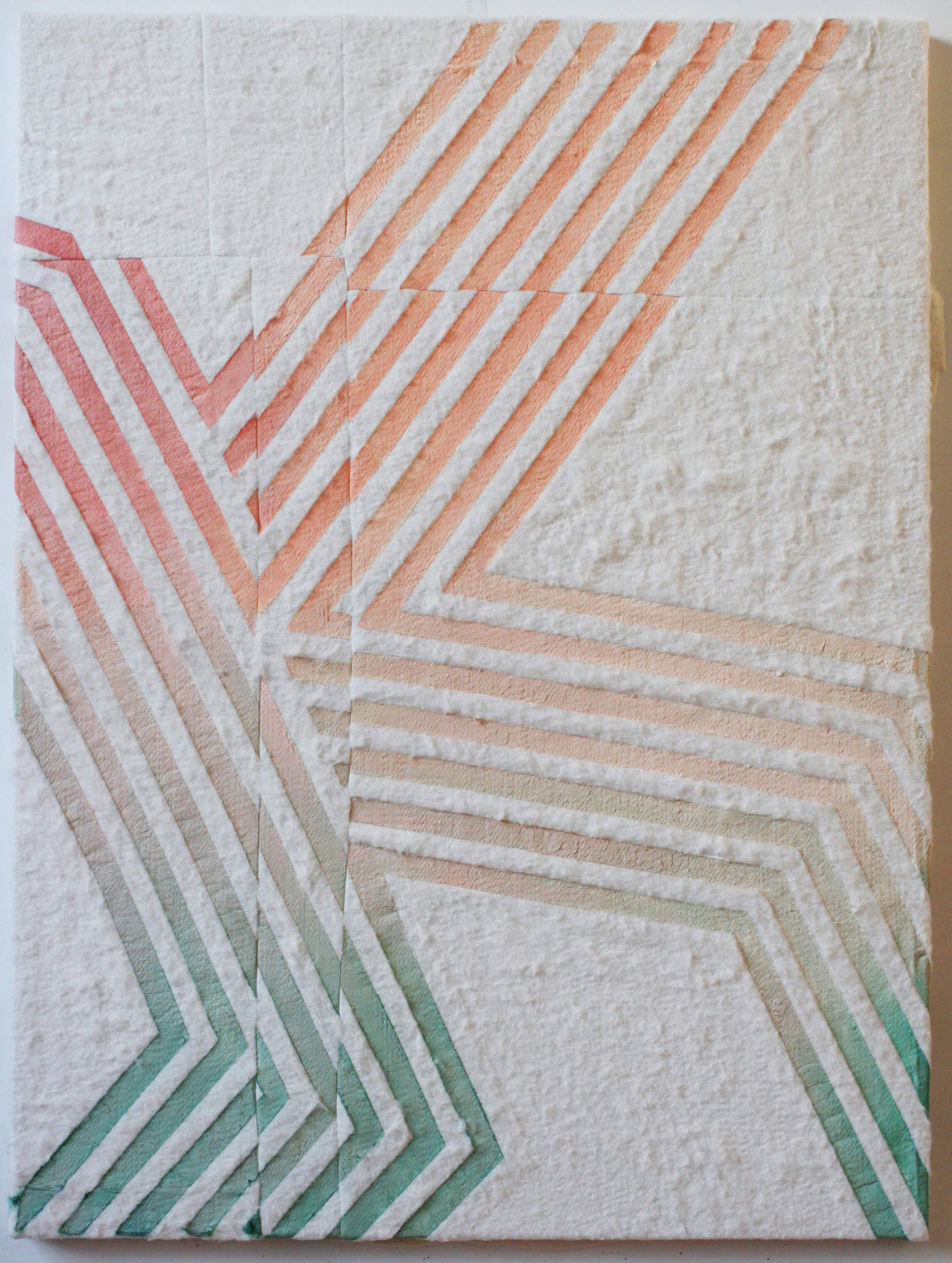 6) Rebecca Ward, K (mallwalker), 2014, oil on cotton batting, 48 x 36 in