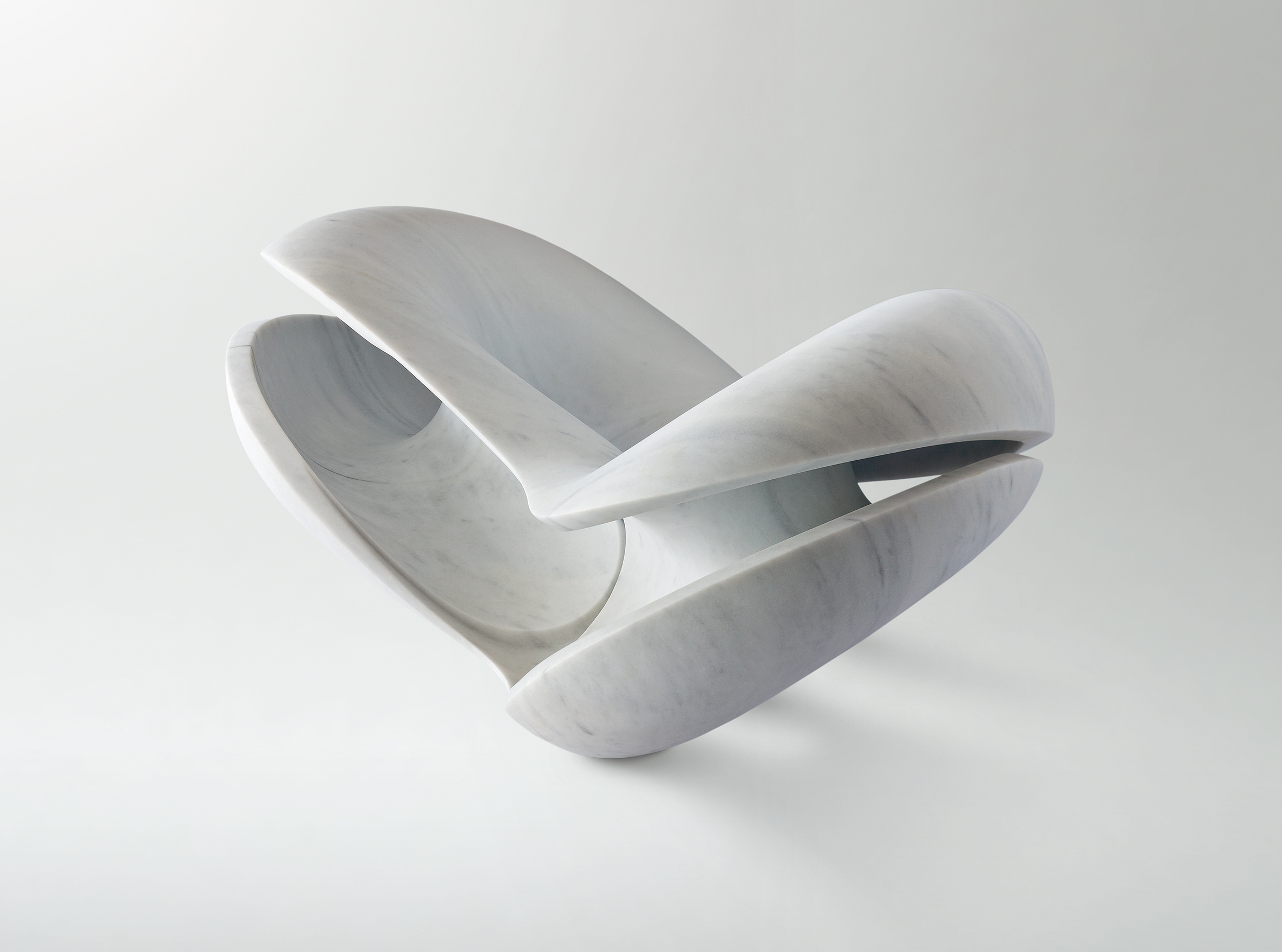 Gianpietro Carlesso, Curvatura Quindici, 2011, Lasa marble, 44 x 107 x 70 cm