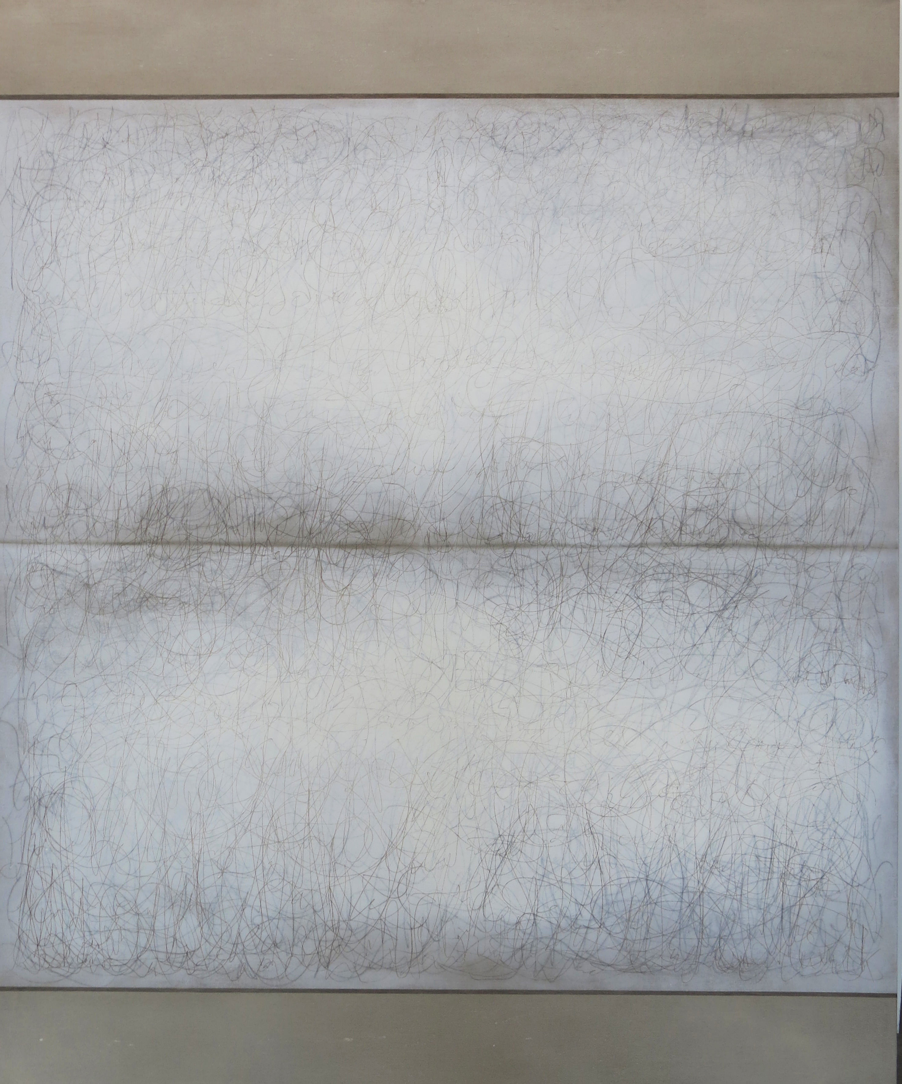 Richard Höglund, Sea Picture XXIII, 2015, silver, tin, zync, lead, oil, marble dust, bone pulver, and acrylic emulsions on linen, 226 x 183 cm