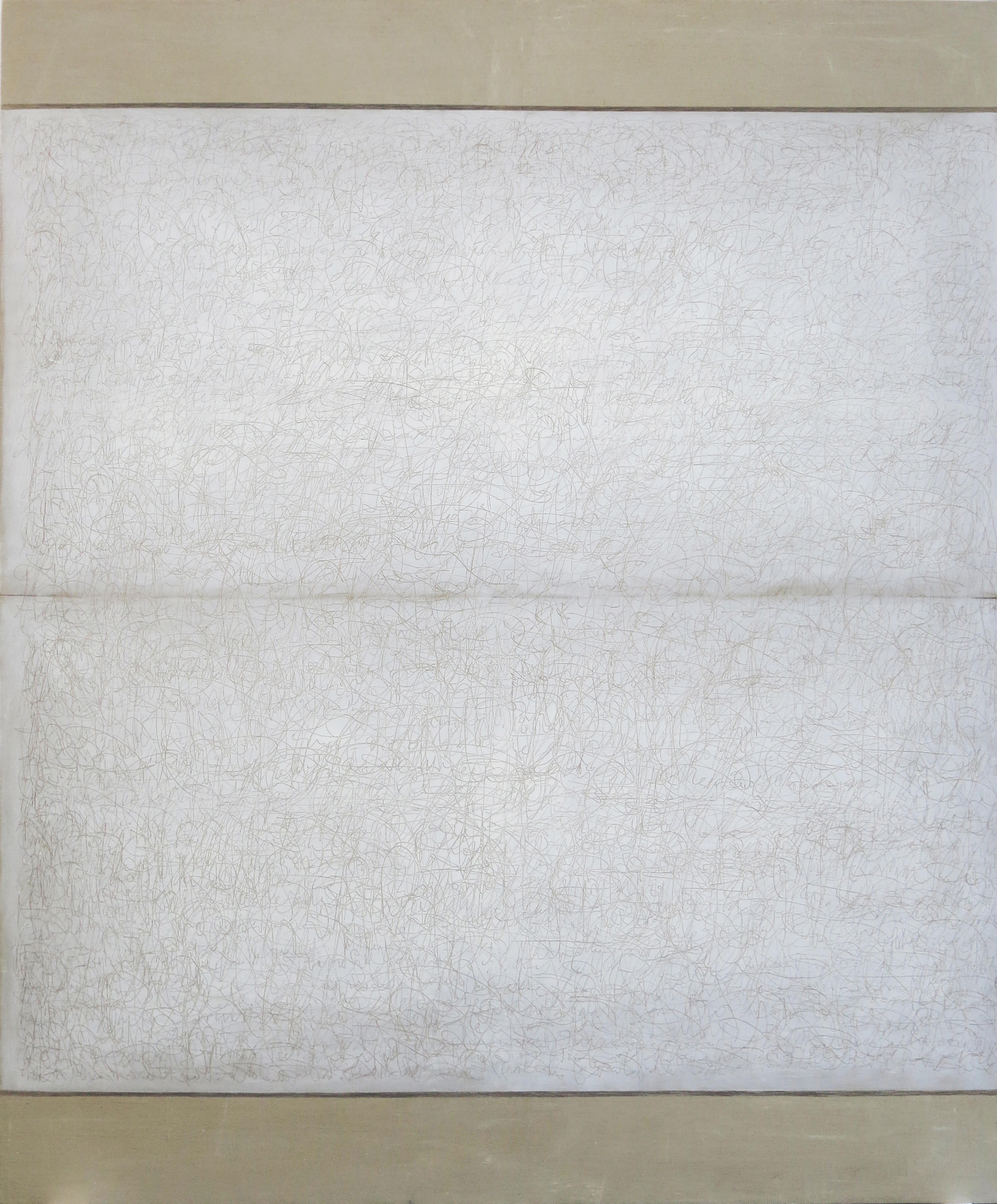 Richard Höglund, Sea Picture XX, 2013, silver, tin, zync, lead, oil, marble dust, bone pulver, and acrylic emulsions on linen, 226 x 183 cm