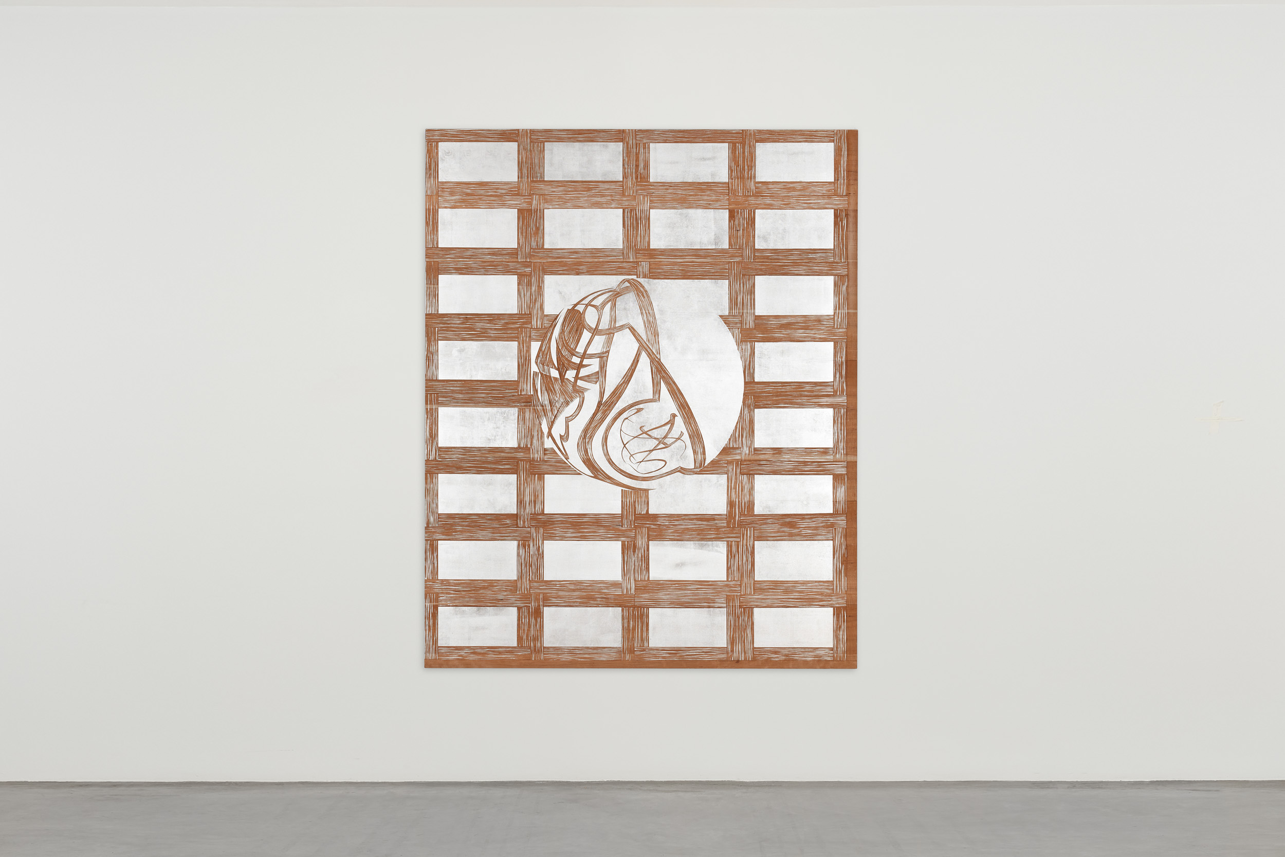 Domenico Bianchi, Untitled, 2018 wood and palladium 204 x 164 cm 80.3 x 64.6 in