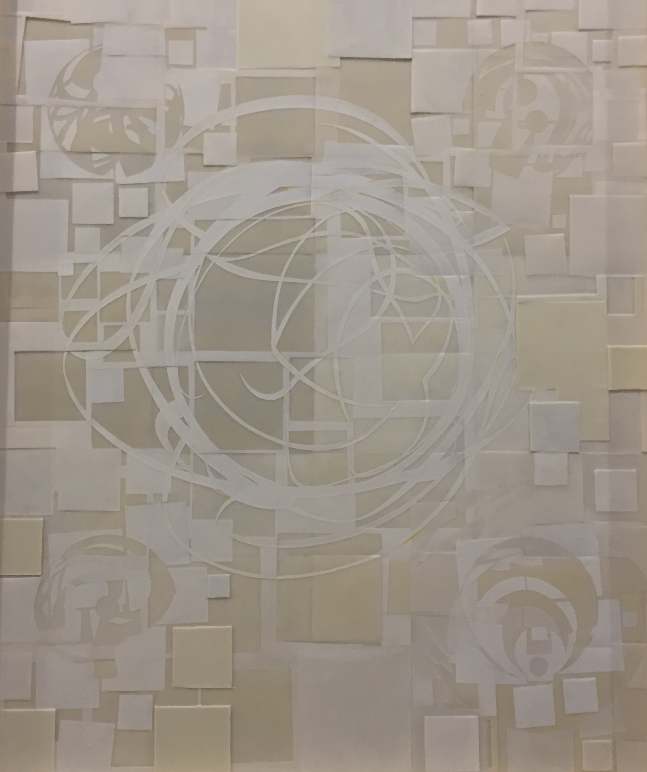 Domenico Bianchi, Untitled, 2018, wax and canvas on board, 204 x 164 cm