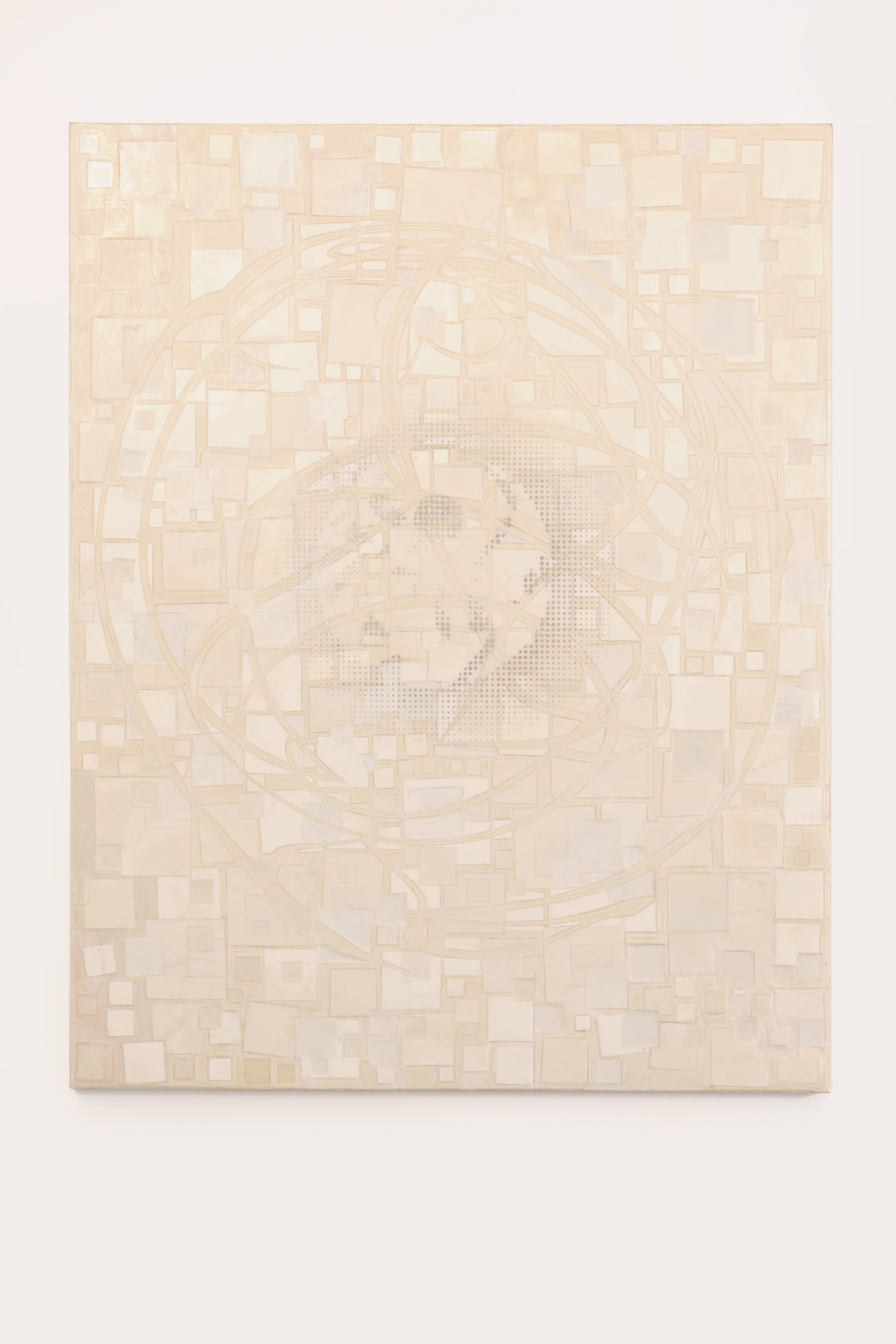 Domenico Bianchi, Untitled, 2017, wax on canvas and board, 140 x 110 cm