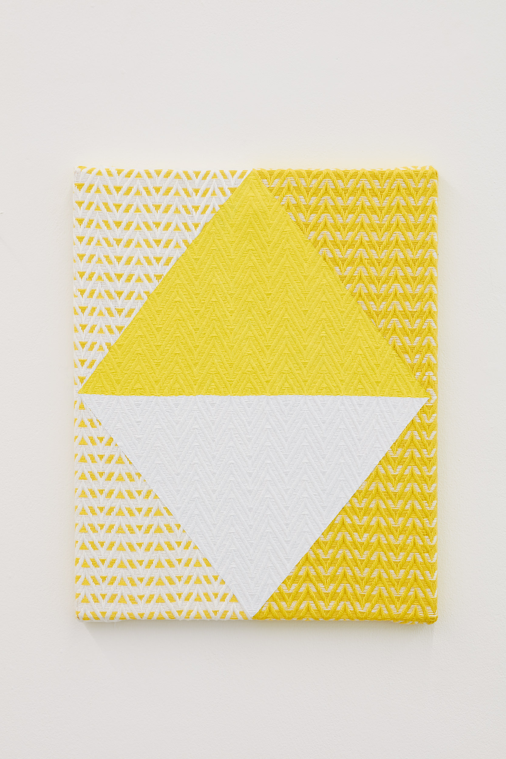 Samantha Bittman, Untitled, 2017, acrylic on hand-woven textile, 20×16 inc, inv. n. 2017-022