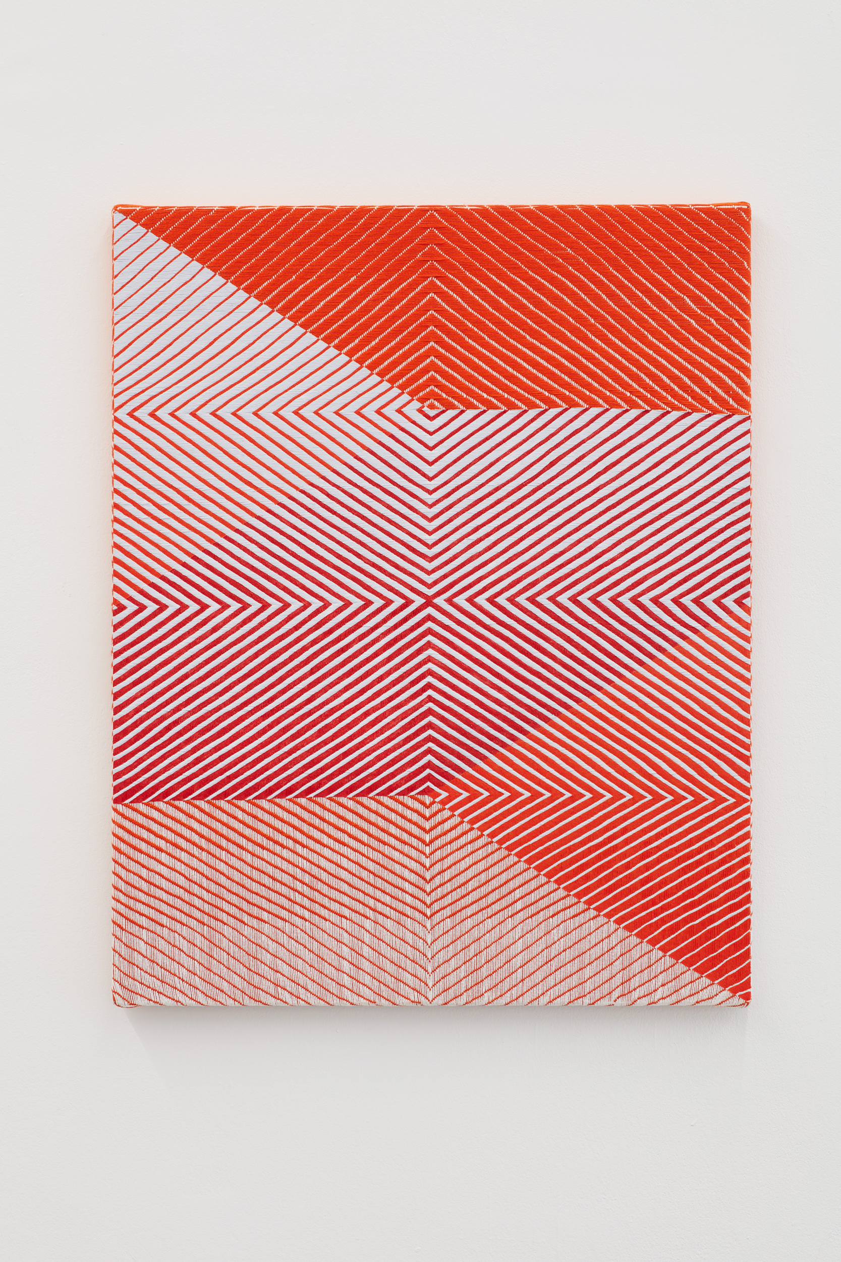 Samantha Bittman, Untitled, 2017, acrylic on hand-woven textile, 30×24 inc, inv. n. 2017-027
