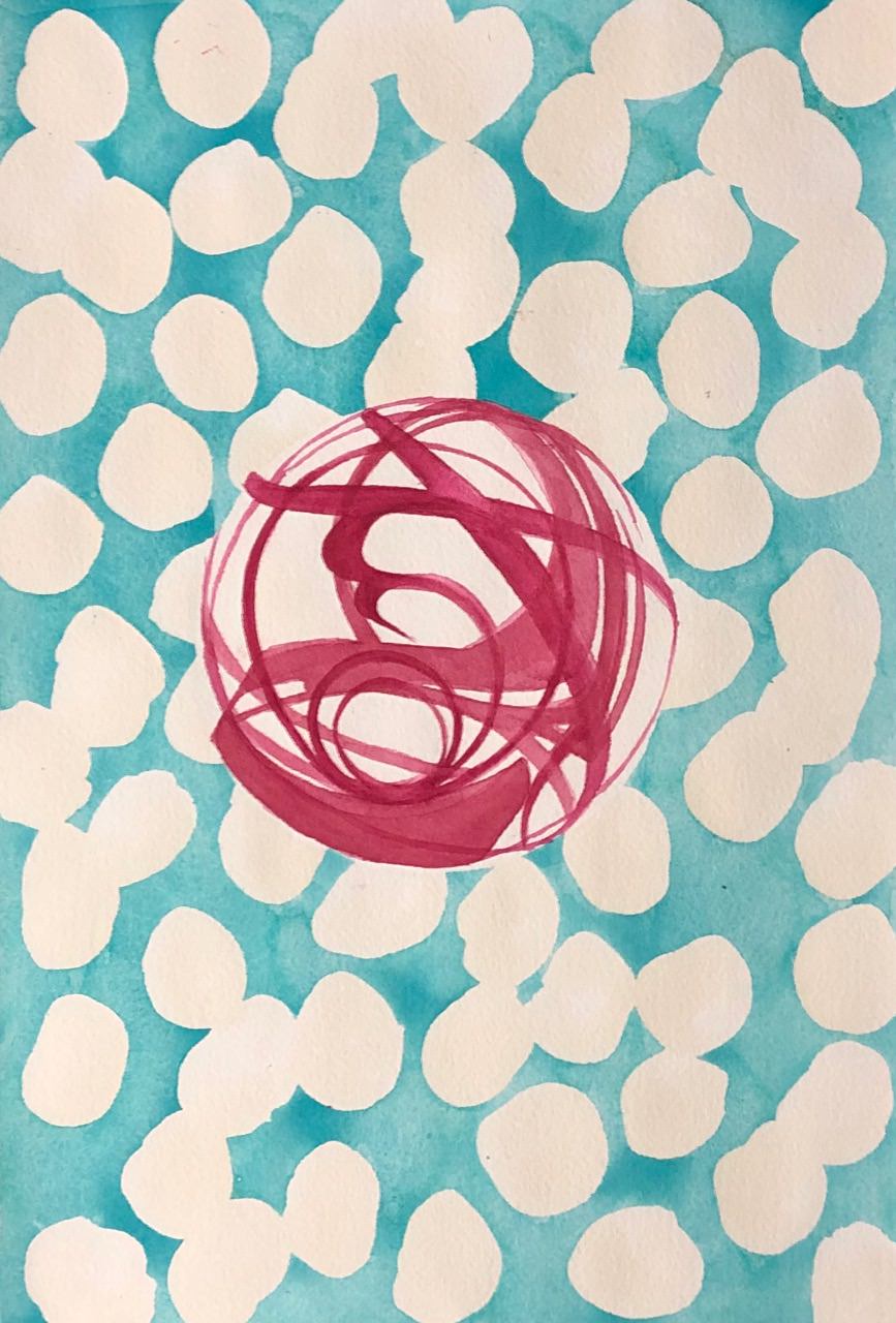 Domenico Bianchi, Untitled, 2018, water colour on paper, 36 x 24 cm
