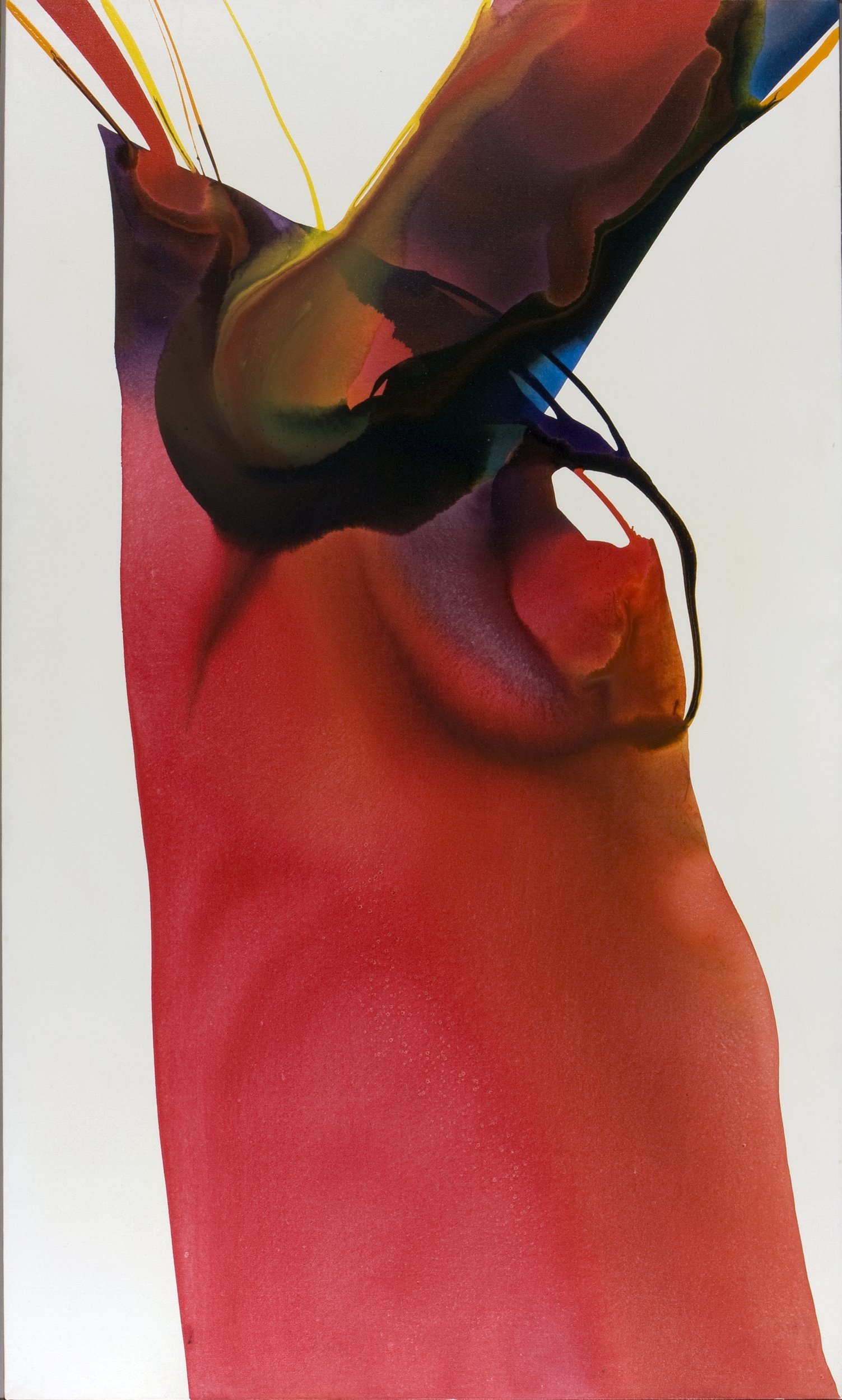 Paul Jenkins,Phenomena Red Through, 1964,acrylic on canvas,60×36 in,152.4×91.4 cm,PJe300009