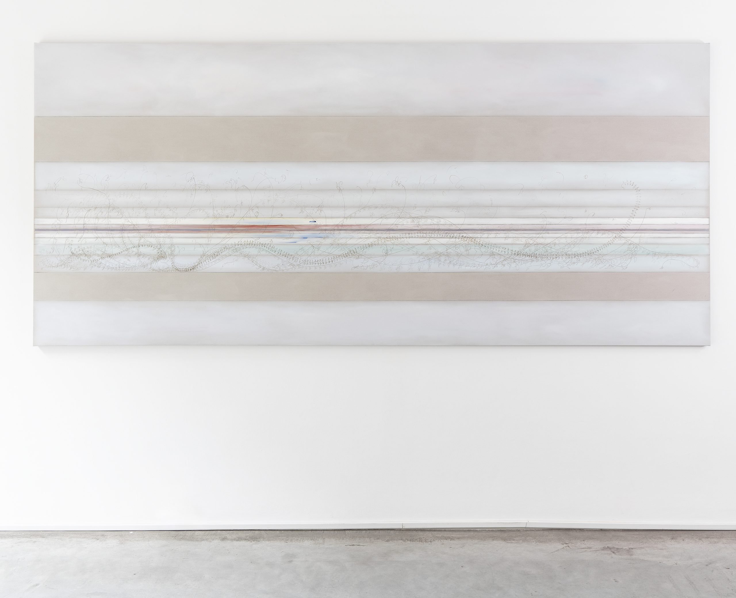 Richard Hoglund, Vine Picture XLI, 2021, oil on canvas, 140 x 313 cm, (RHö302581), 2