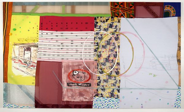 Tameka Jenean Norris, 12 Times Table, 2014, oil paint, and acrylic paint on fabric, 152 x 254 cm