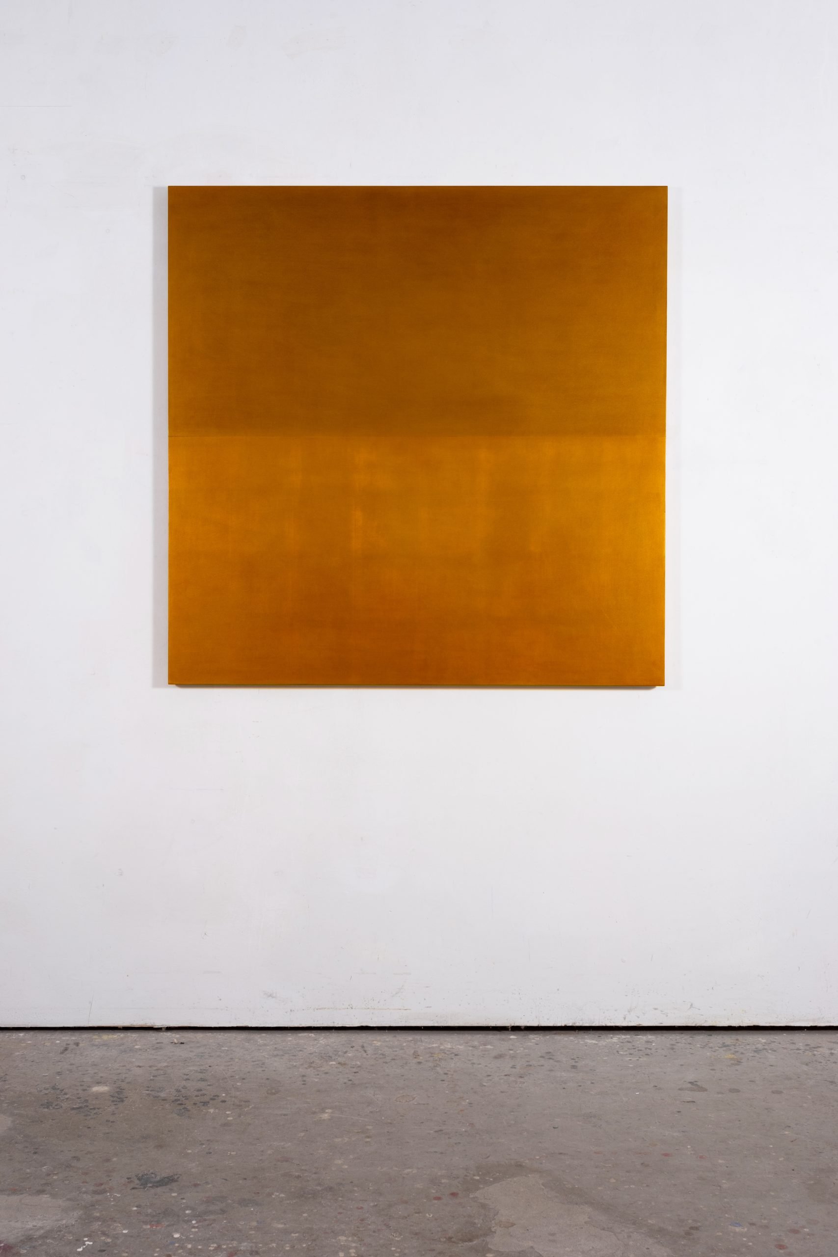 Untitled, 2022, lacquer and gold leaf on panel, 122 x 122 cm