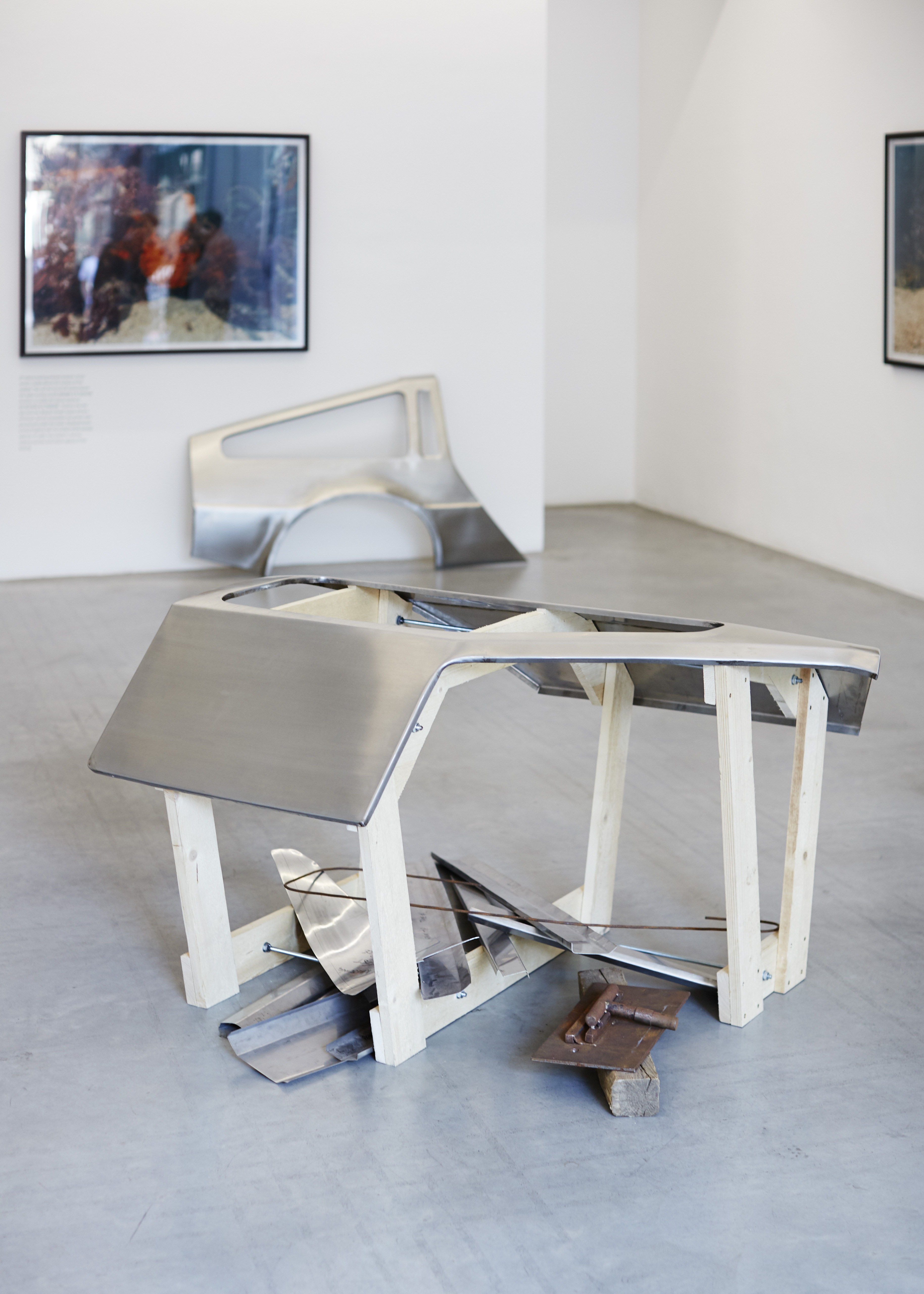 Sean Lynch, De Lorean: Progress Report, installation at Ronchini Gallery