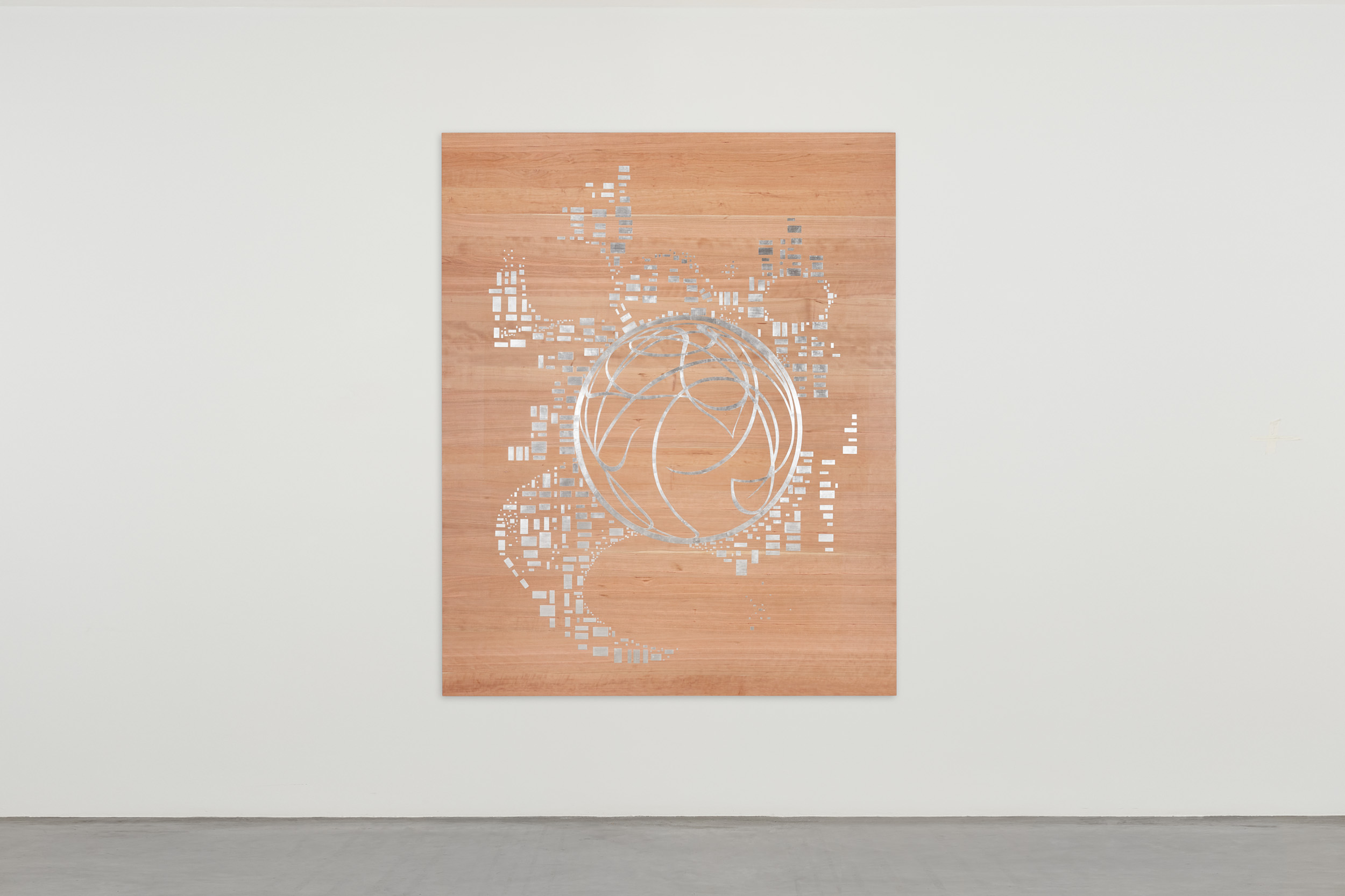 Domenico Bianchi, Untitled, 2018, wood and palladium, 204 x 164 cm, 80.3 x 64.6 in