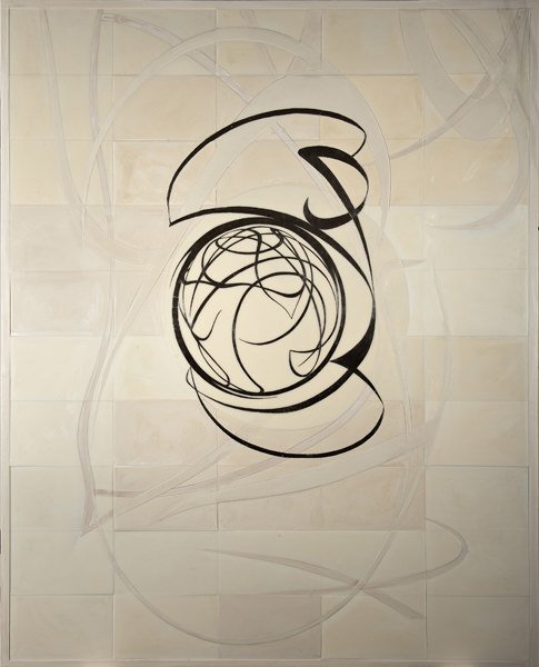 Domenico Bianchi, Untitled 2011 wax and palladium on canvas and board 204 x 164 cmB