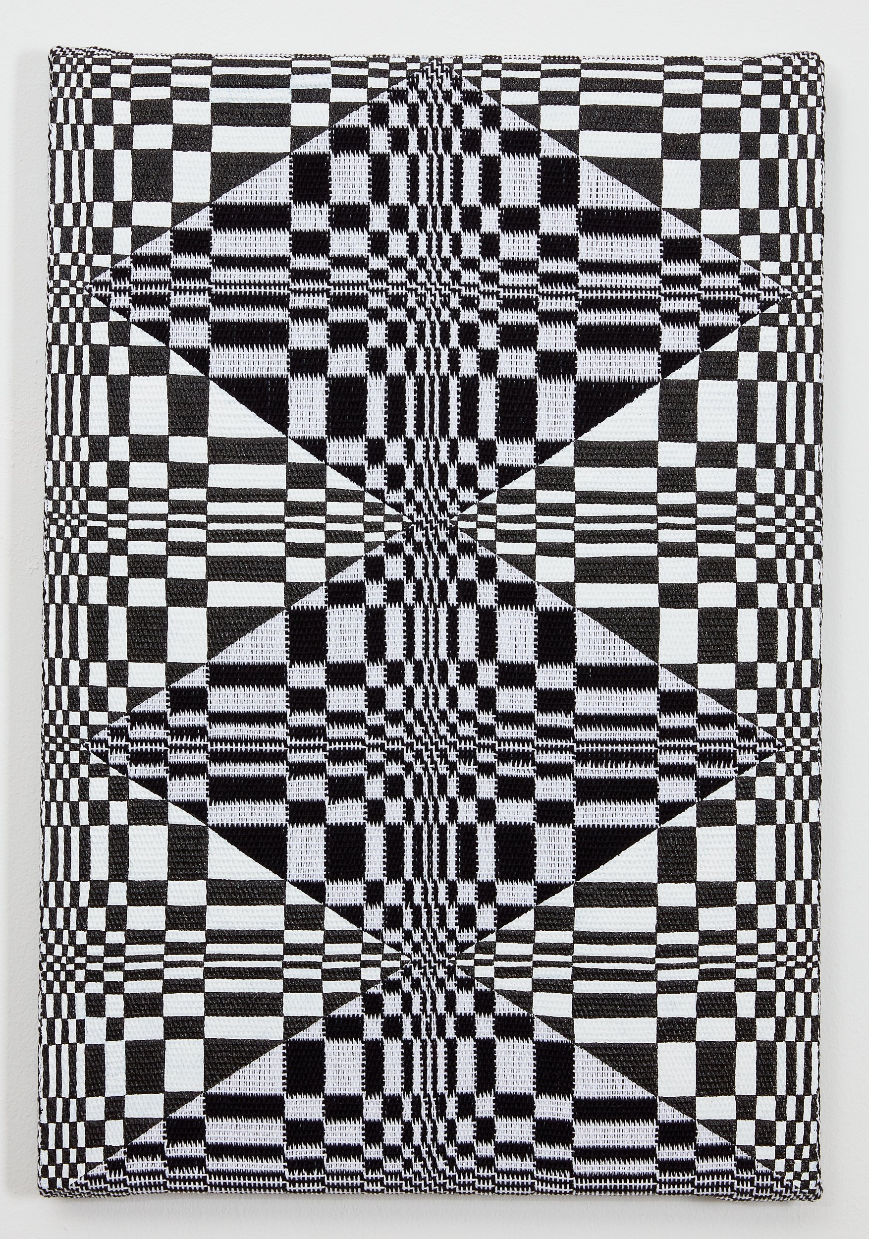 Samantha Bittman, Untitled, 2020, acrylic on hand-woven textile, 19 x 15 in, 48.3 x 38.1 cm, (SBi302532) LR