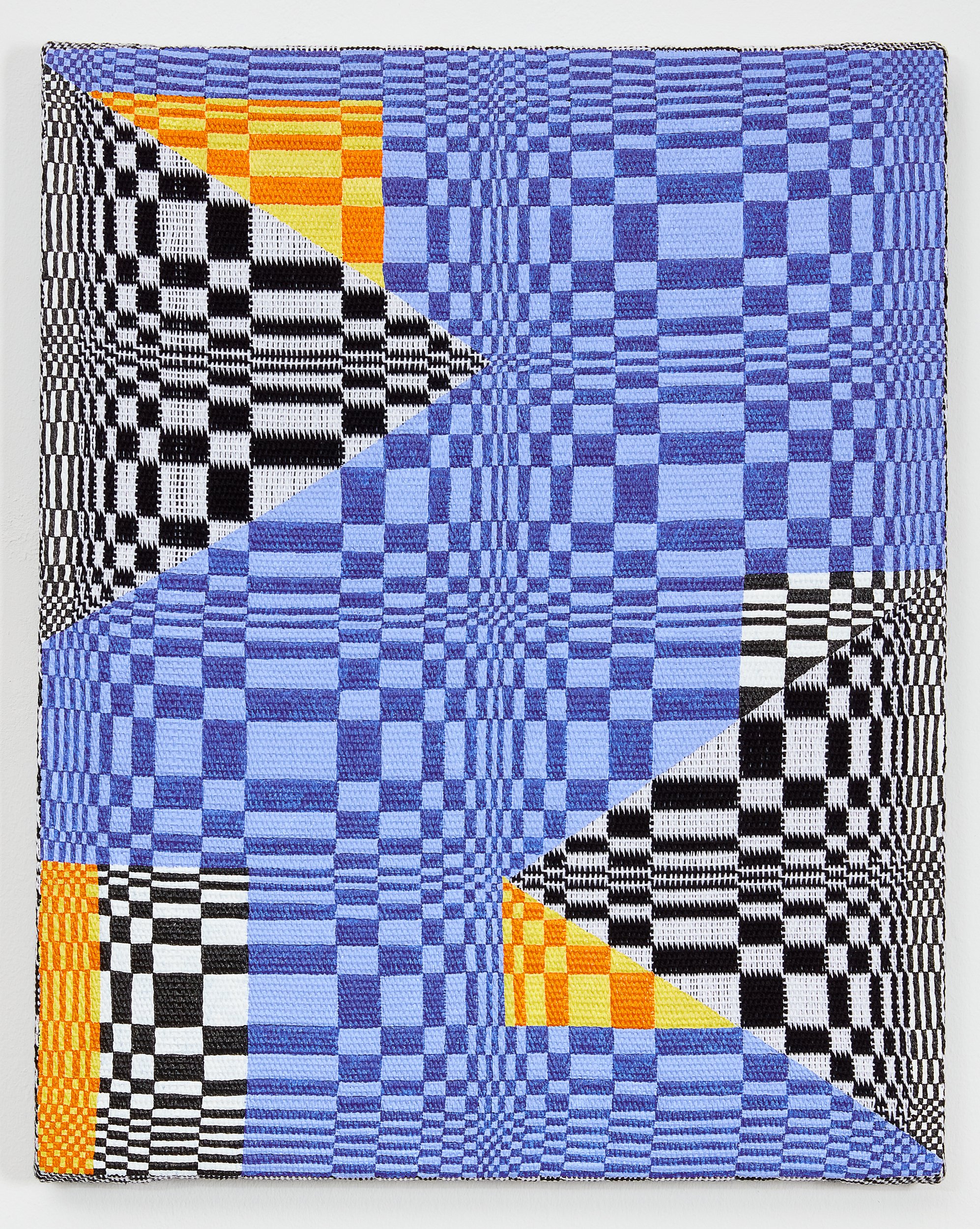 Samantha Bittman, Untitled, 2020, acrylic on hand woven textile, 20 x 16 in, 50.8 x 40.6 cm, (SBi302539) LR