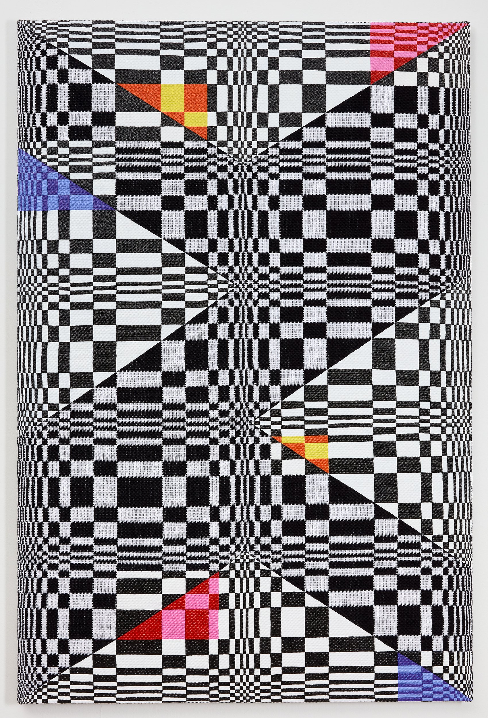 Samantha Bittman, Untitled, 2020, acrylic on hand-woven textile, 48 x 32 in, 121.9 x 81.3 cm, (SBi302541) LR