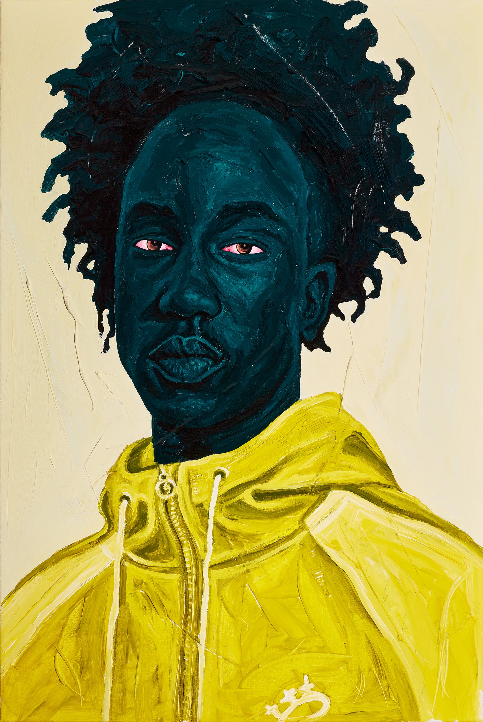 Annan Affotey, Yellow jacket, acrylic on canvas, 90 x 60 cm LR