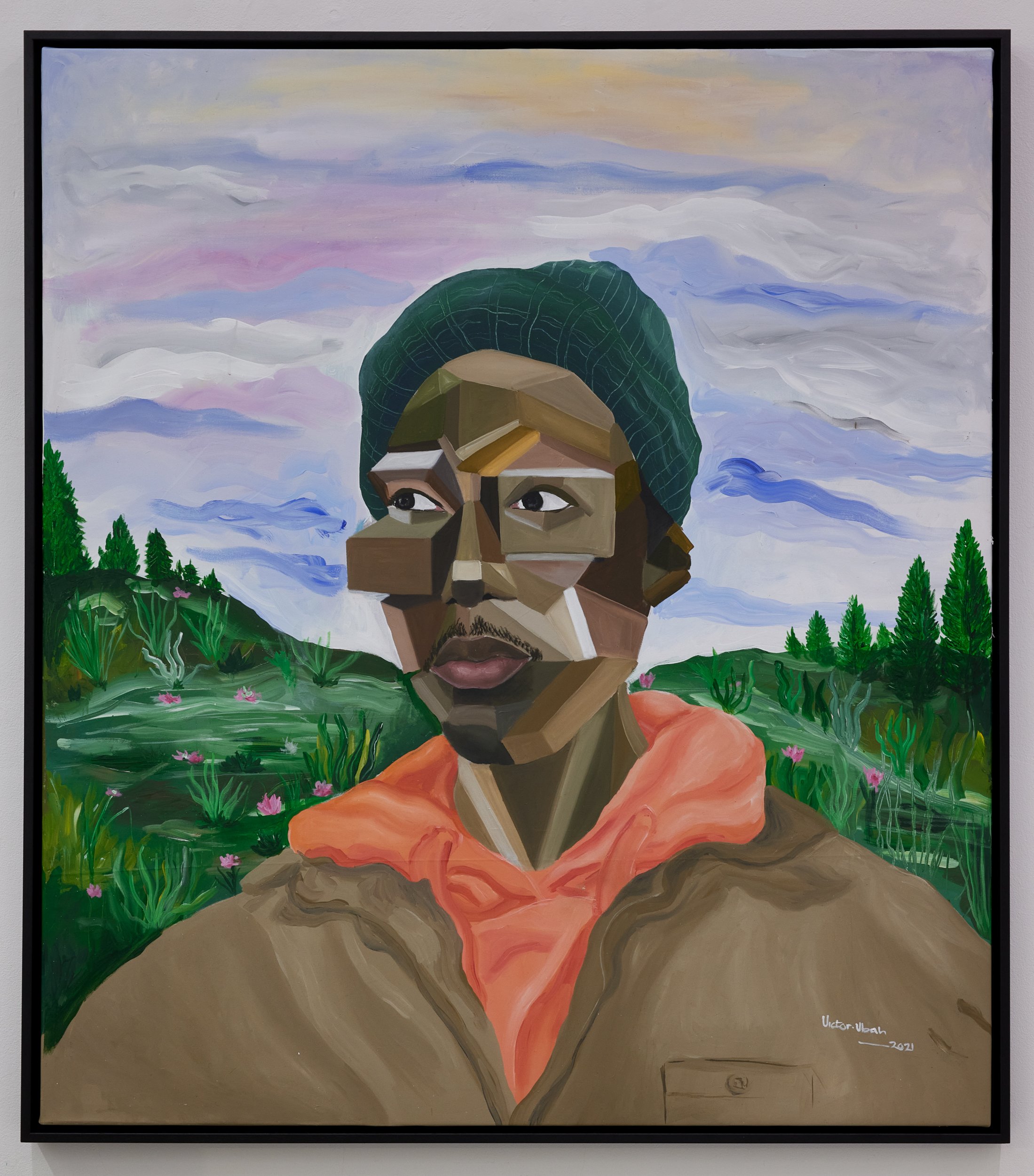 Victor Ubah, Into the wonderland I, 2021, acrylic on canvas, 44 x 50 in, 111.8 x 127 cm, (VUb302305)_LR