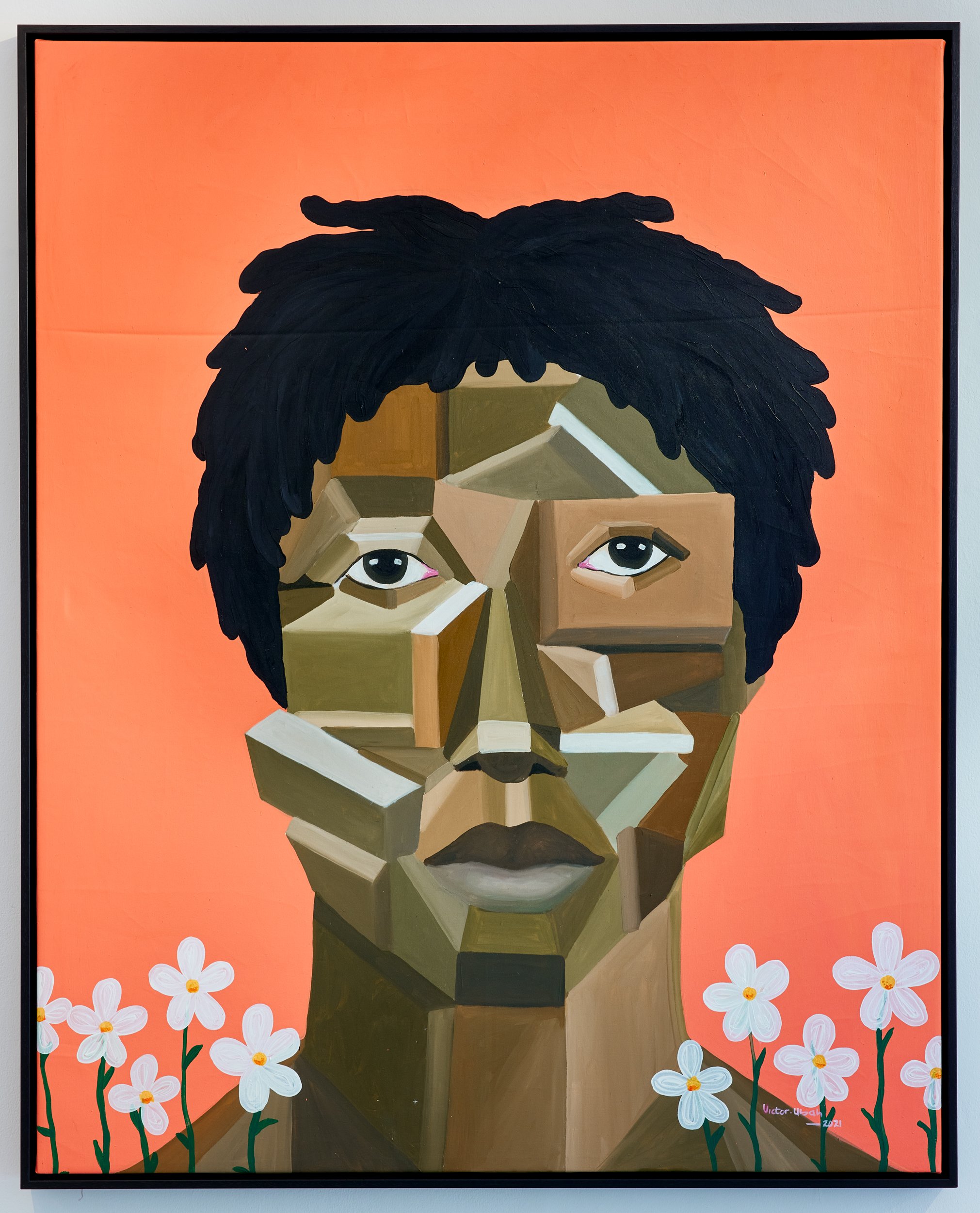 Victor Ubah, My self and I III, 2021, acrylic on canvas, 47 x 59 in, 119.4 x 149.9 cm, (VUb302302)_ LR