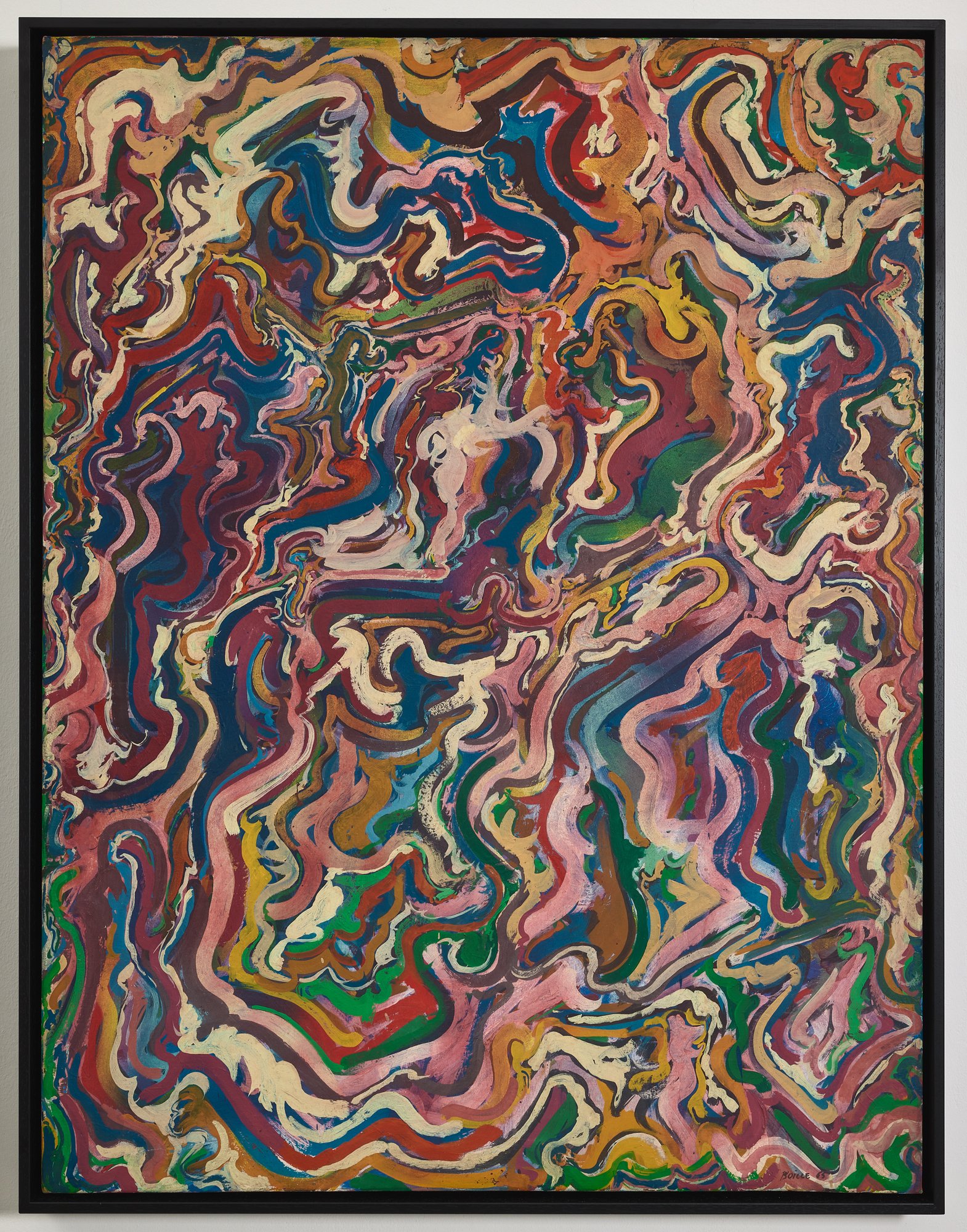 Luigi Boille, Continuum n. 21, 1965 oil on canvas 116 x 89 cm (LBo303398)_A