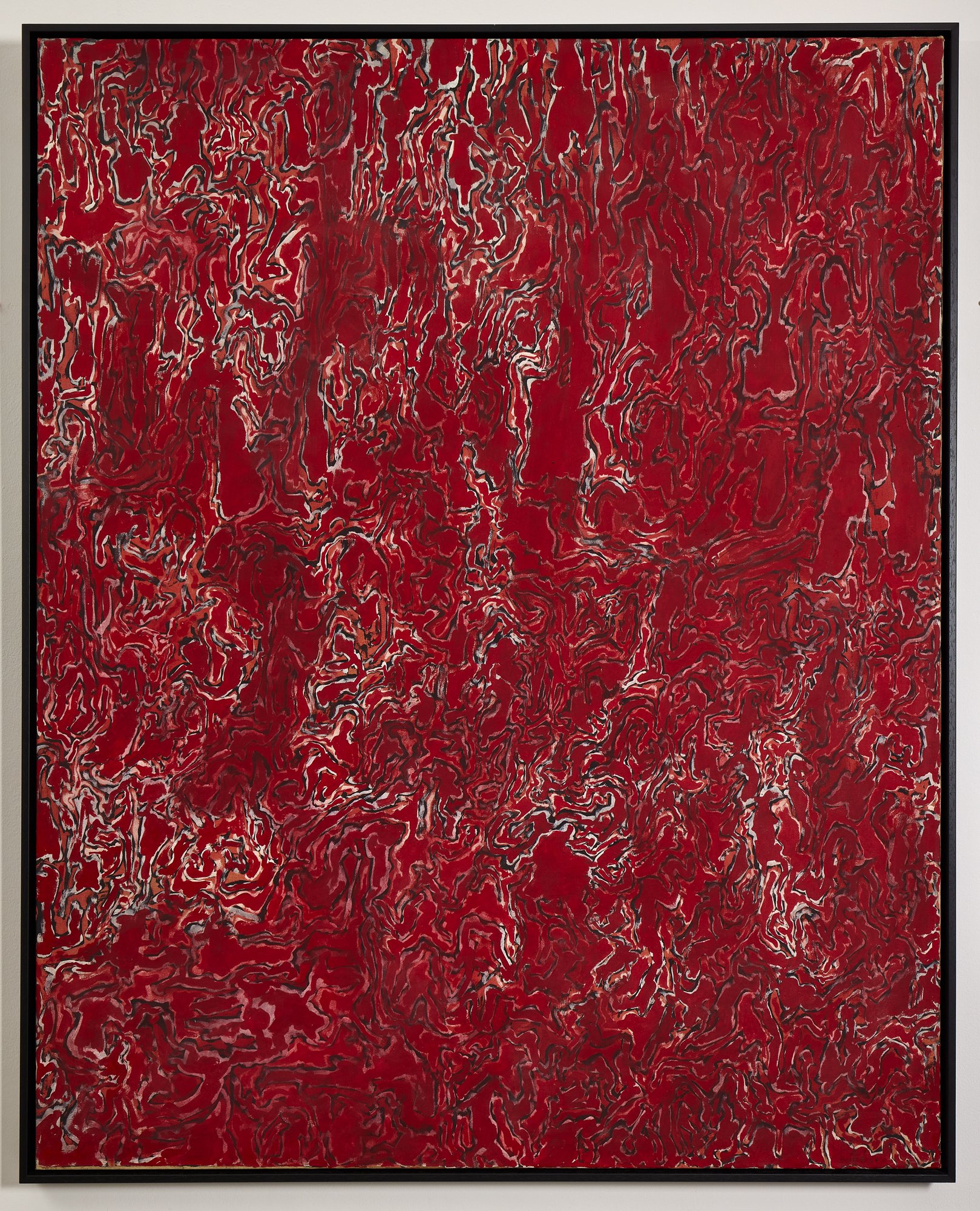 Luigi Boille, Ritmo continuo rosso, 1960, oil on canvas, 162 x 130 cm (LBo303455)_A