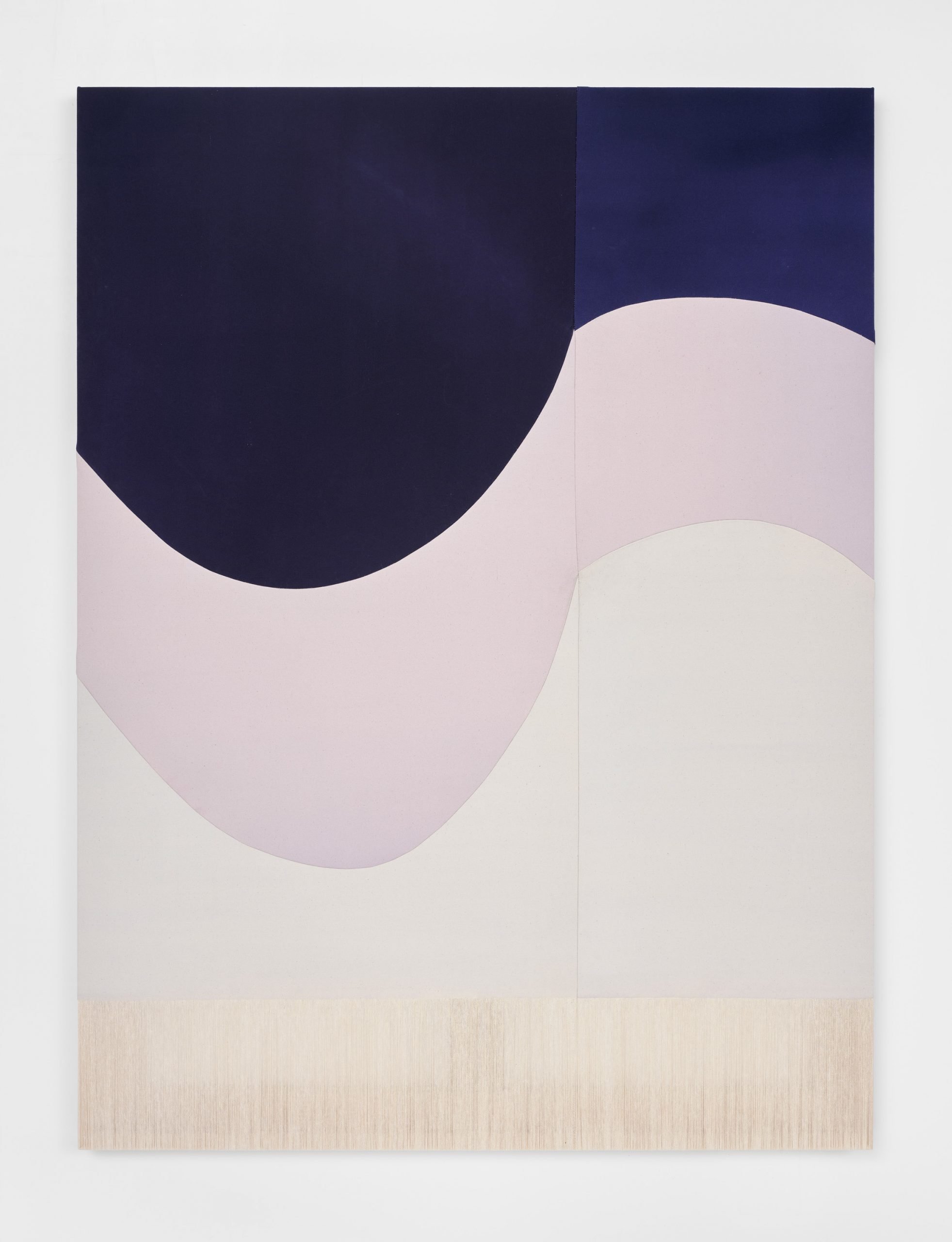 Rebecca Ward, waveform vi, 2022, acrylic and dye on stitched canvas, 60 x 80 in