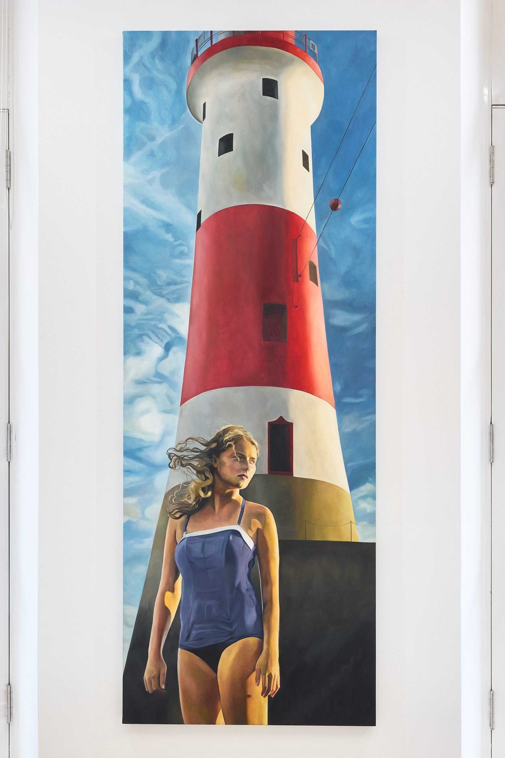 The Lighthouse, 2025, oil on linen, 220 x 80 cm, 86 5/8 x 31 1/2 in