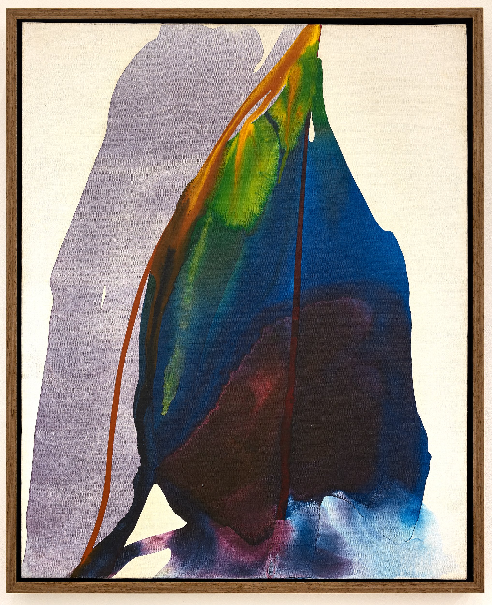 Paul Jenkins, Phenomena Shadow Over Shoulder, 1962, acrylic on canvas, 31 7:8 x 25 5:8 in, 81 x 65 cm LR