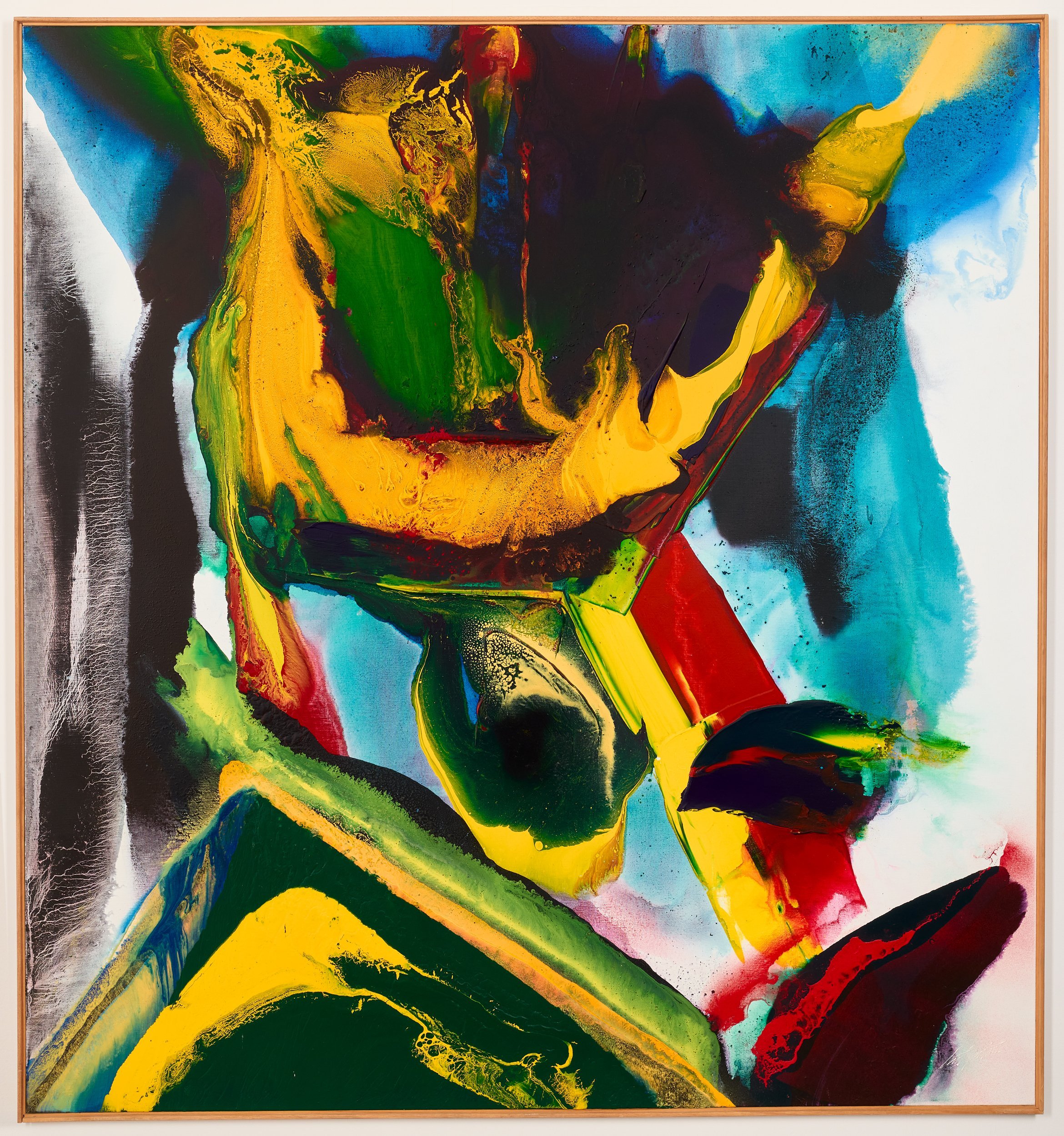 Paul Jenkins,Phenomena Invocation at the Anvil,1998,acrylic on canvas,186.2x174cm(PJe300090)- close up
