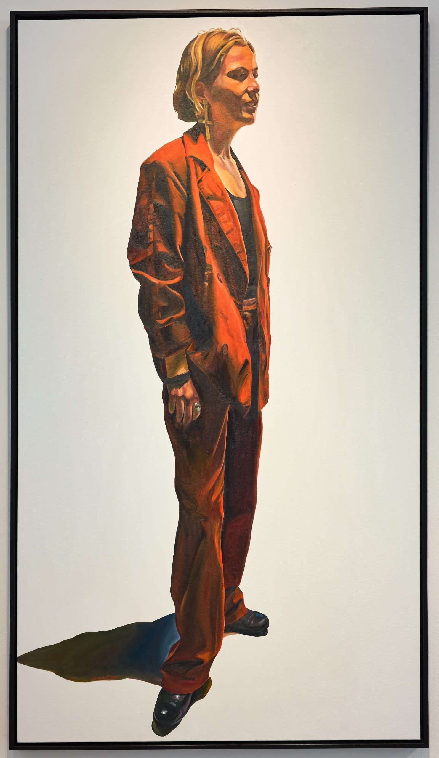 Emilia Moman, Alice’s Velvet Suit, 2022, oil on canvas, 180 x 100 cm