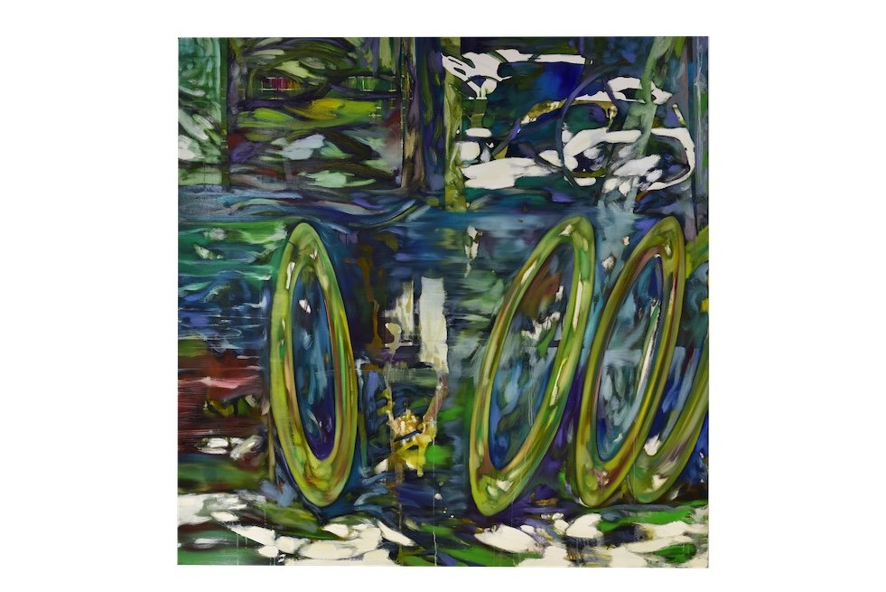 Edward Hongyi, @, 2023, oil on canvas, 160 x 160 x 2.5 cm