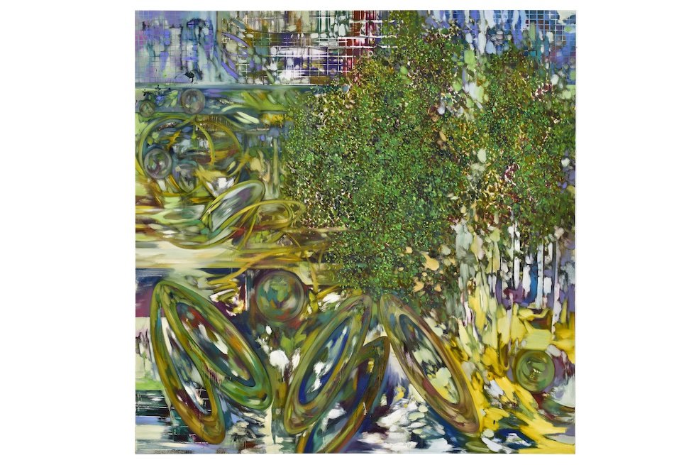 Edward Hongyi, X, 2023, oil on canvas, 220 x 220 x 2.5 cm copy