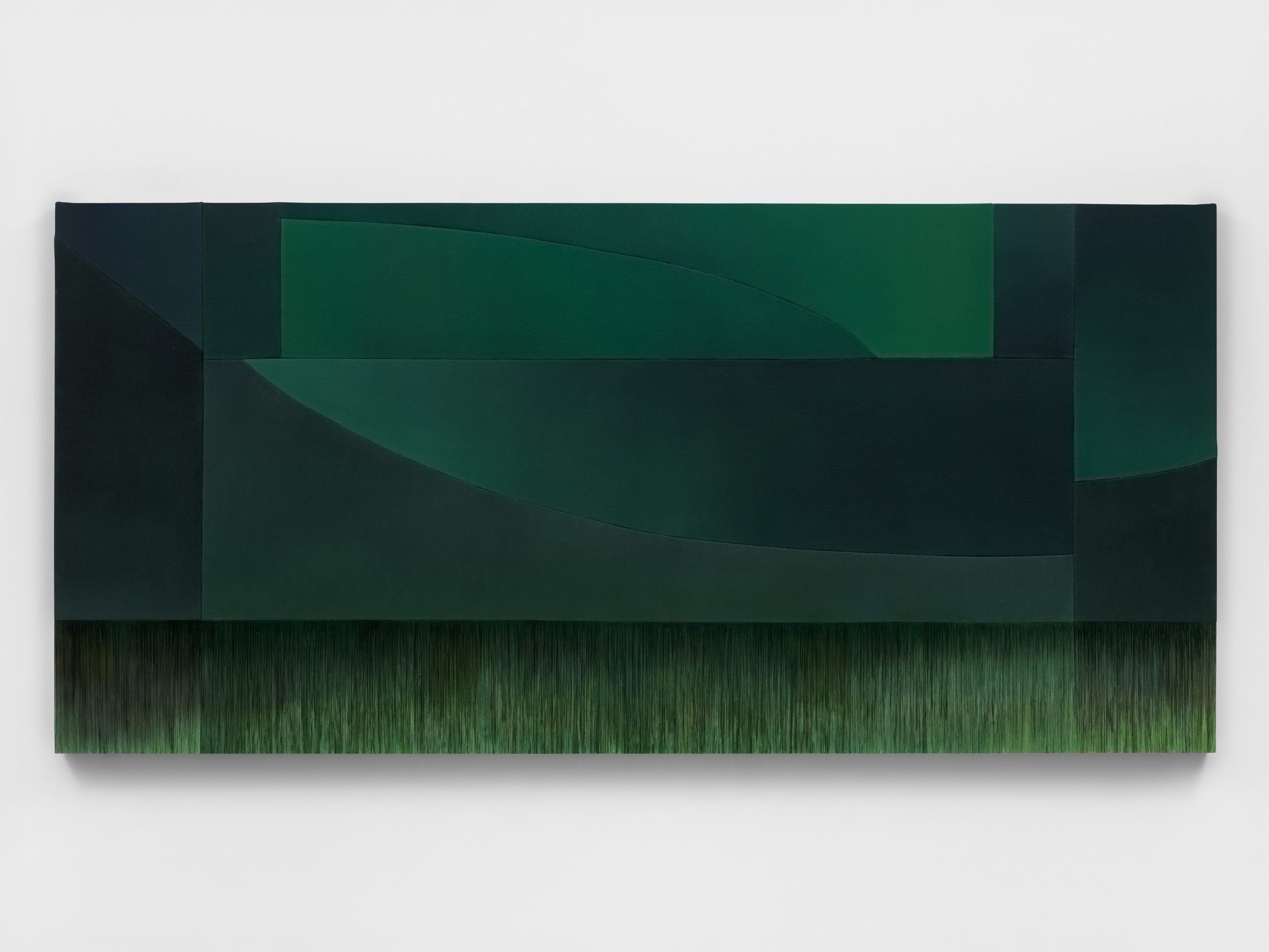 Rebecca Ward, aurora, 2026 acrylic and dye on canvas, 86.4 x 182.9 cm, 34 x 72 in
